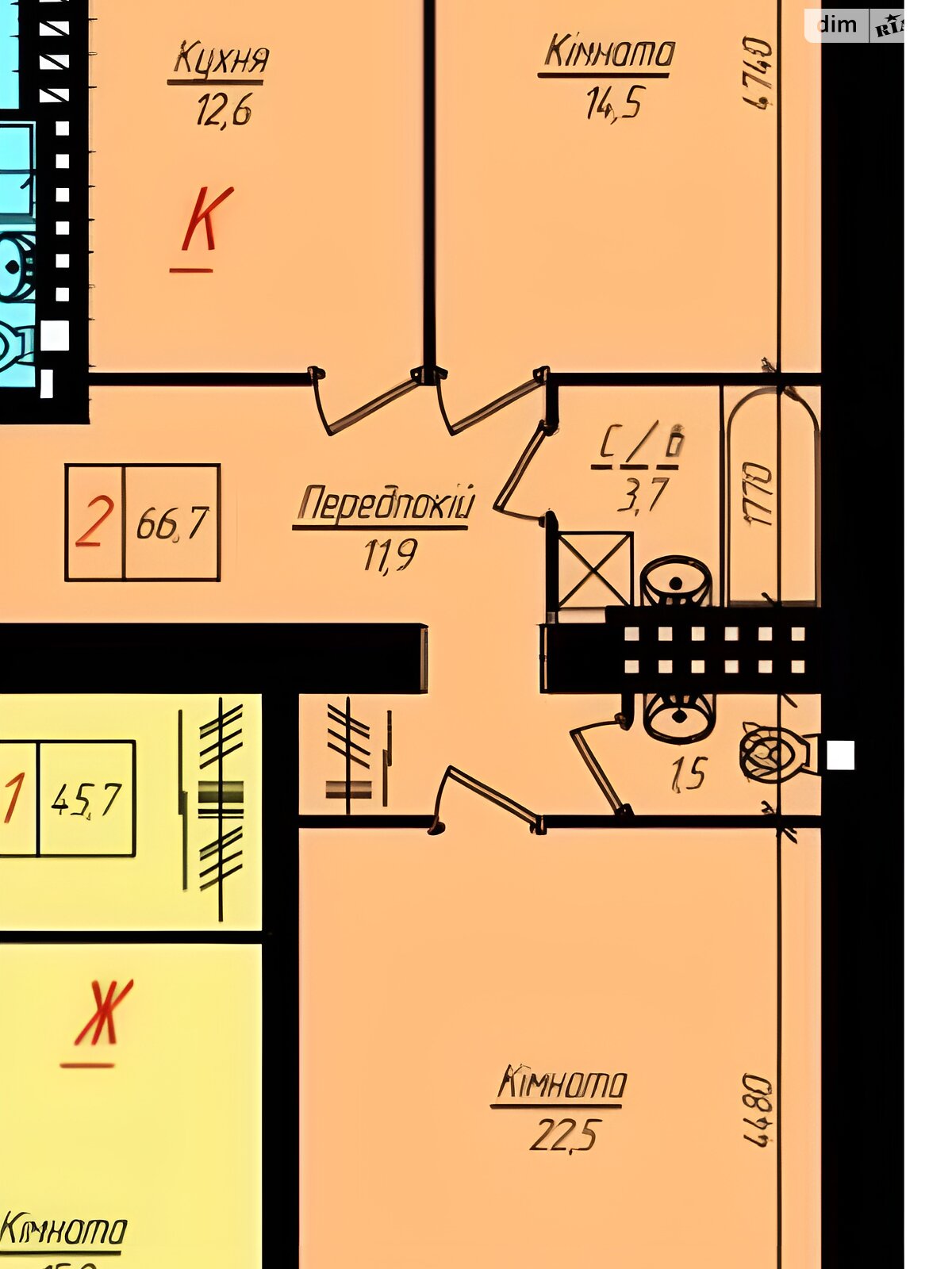 Продажа двухкомнатной квартиры в Тернополе, на ул. Глубокая Долина 19, район Кутковцы фото 1