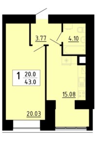 Продажа однокомнатной квартиры в Тернополе, на ул. Академика Сергея Королева 7Б, район Микрорайон №6 фото 2