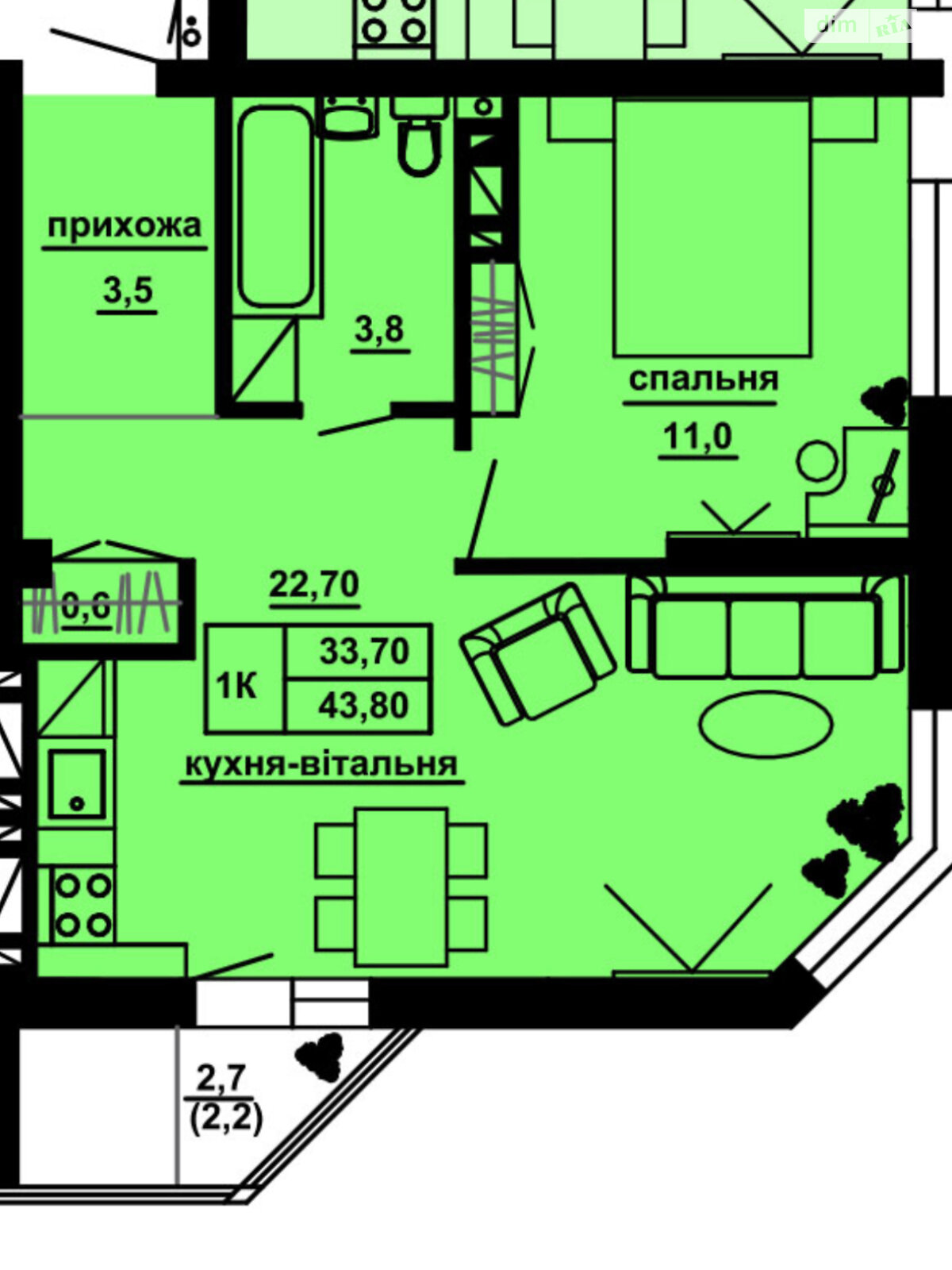 Продажа однокомнатной квартиры в Тернополе, на бул. Кулиша Пантелеймона 1, район Аляска фото 1 Продажа однокомнатной квартиры в Тернополе, на бул. Кулиша Пантелеймона 1, район Аляска фото 1