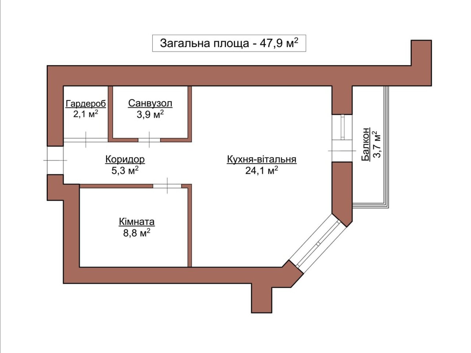 Продажа однокомнатной квартиры в Тернополе, на ул. Наливайко, район Новый свет фото 1