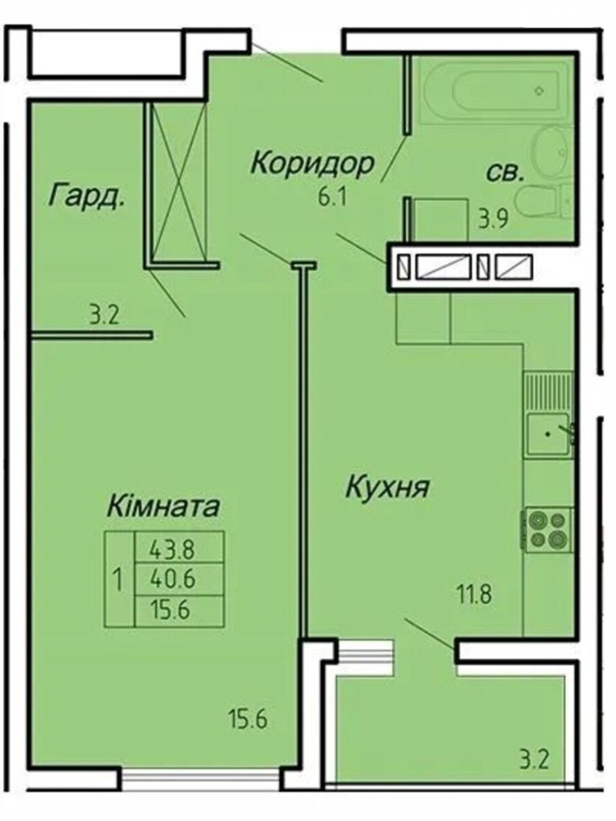 Продаж однокімнатної квартири в Тернополі, на вул. Полковника Данила Нечая, район Новий світ фото 1 Продаж однокімнатної квартири в Тернополі, на вул. Полковника Данила Нечая, район Новий світ фото 1