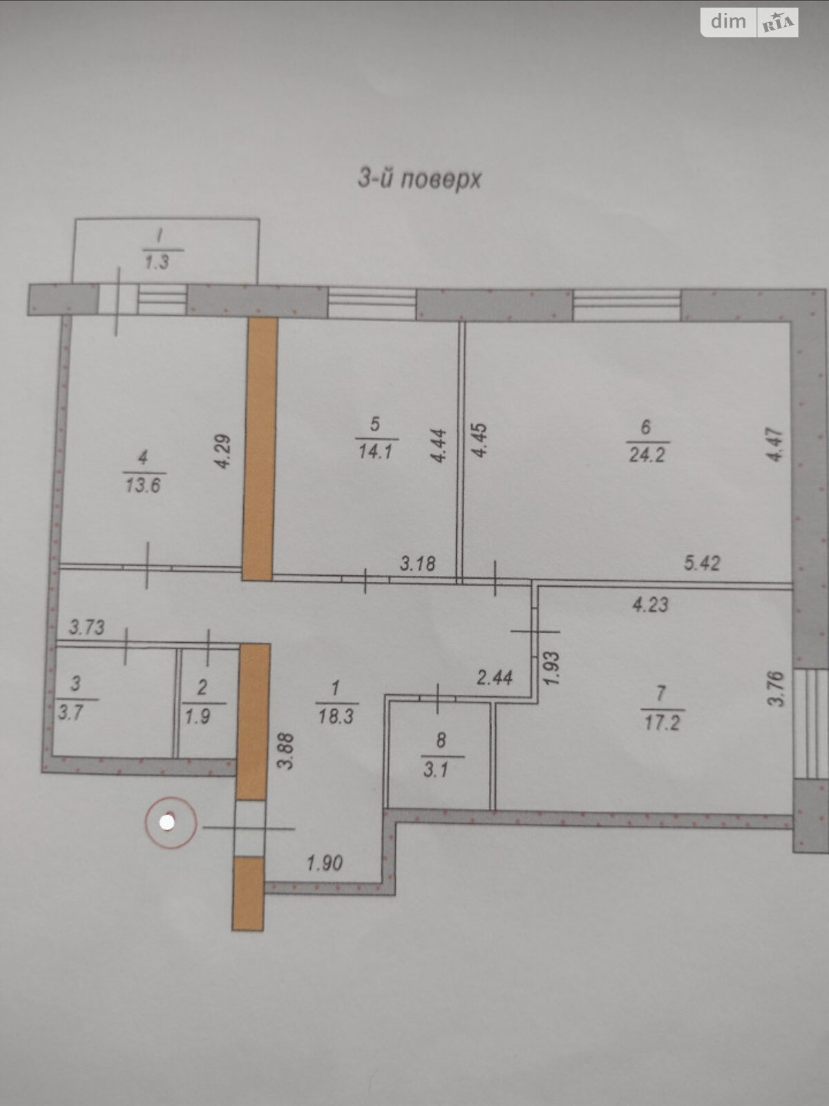 Продажа трехкомнатной квартиры в Тернополе, на ул. Бродовская, район Промышленный Северный фото 1