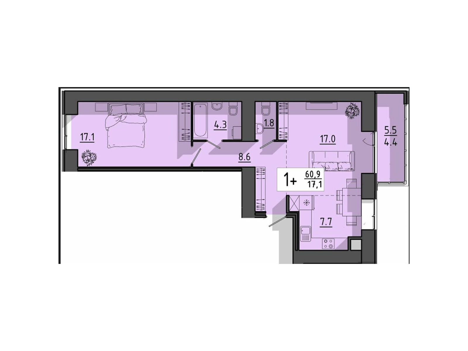 Продажа однокомнатной квартиры в Тернополе, на ул. Генерала Мирона Тарнавского, район Северный фото 1 Продажа однокомнатной квартиры в Тернополе, на ул. Генерала Мирона Тарнавского, район Северный фото 1