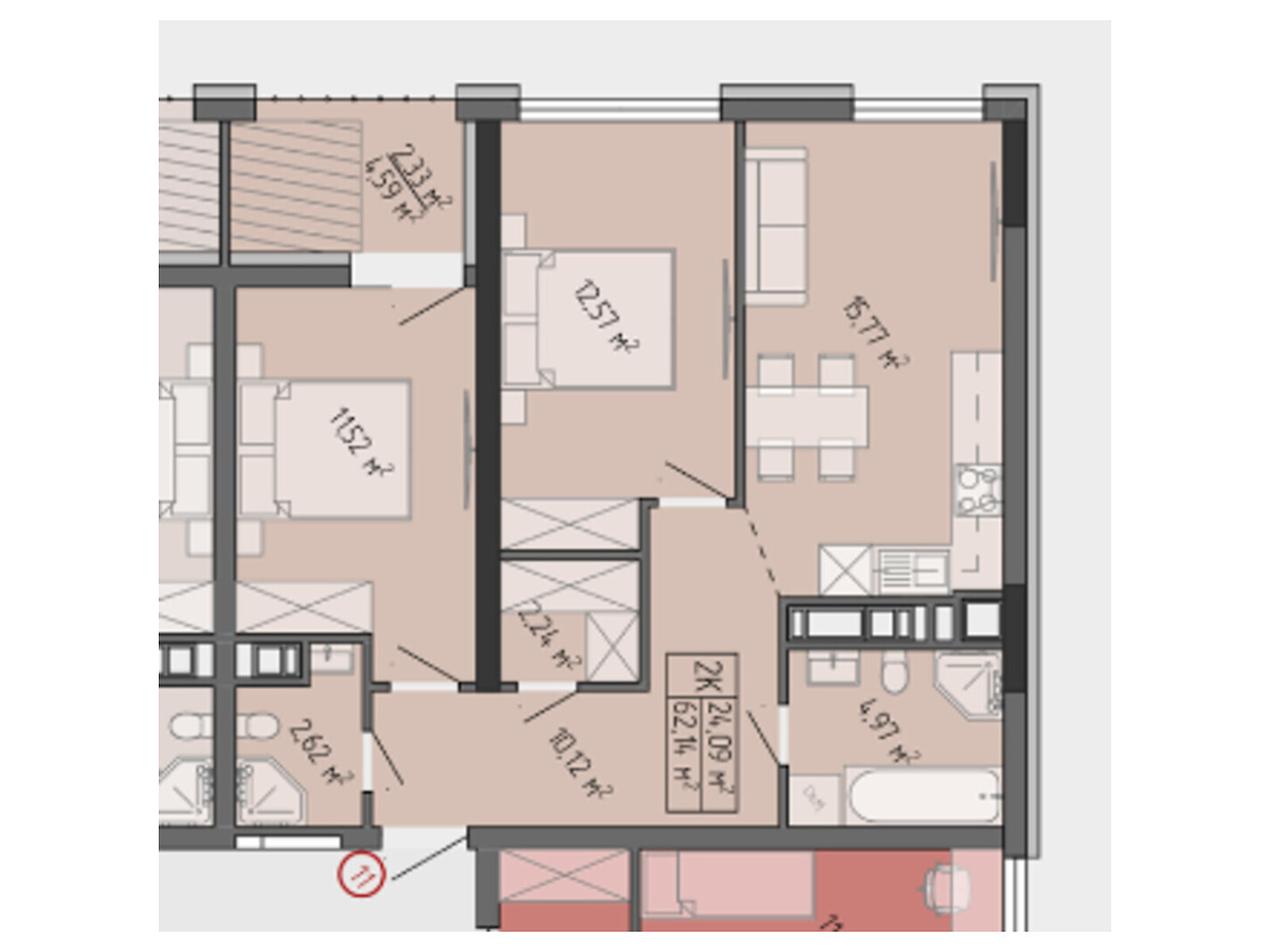 Продажа двухкомнатной квартиры в Тернополе, на ул. Бордуляка, район Старый парк фото 1