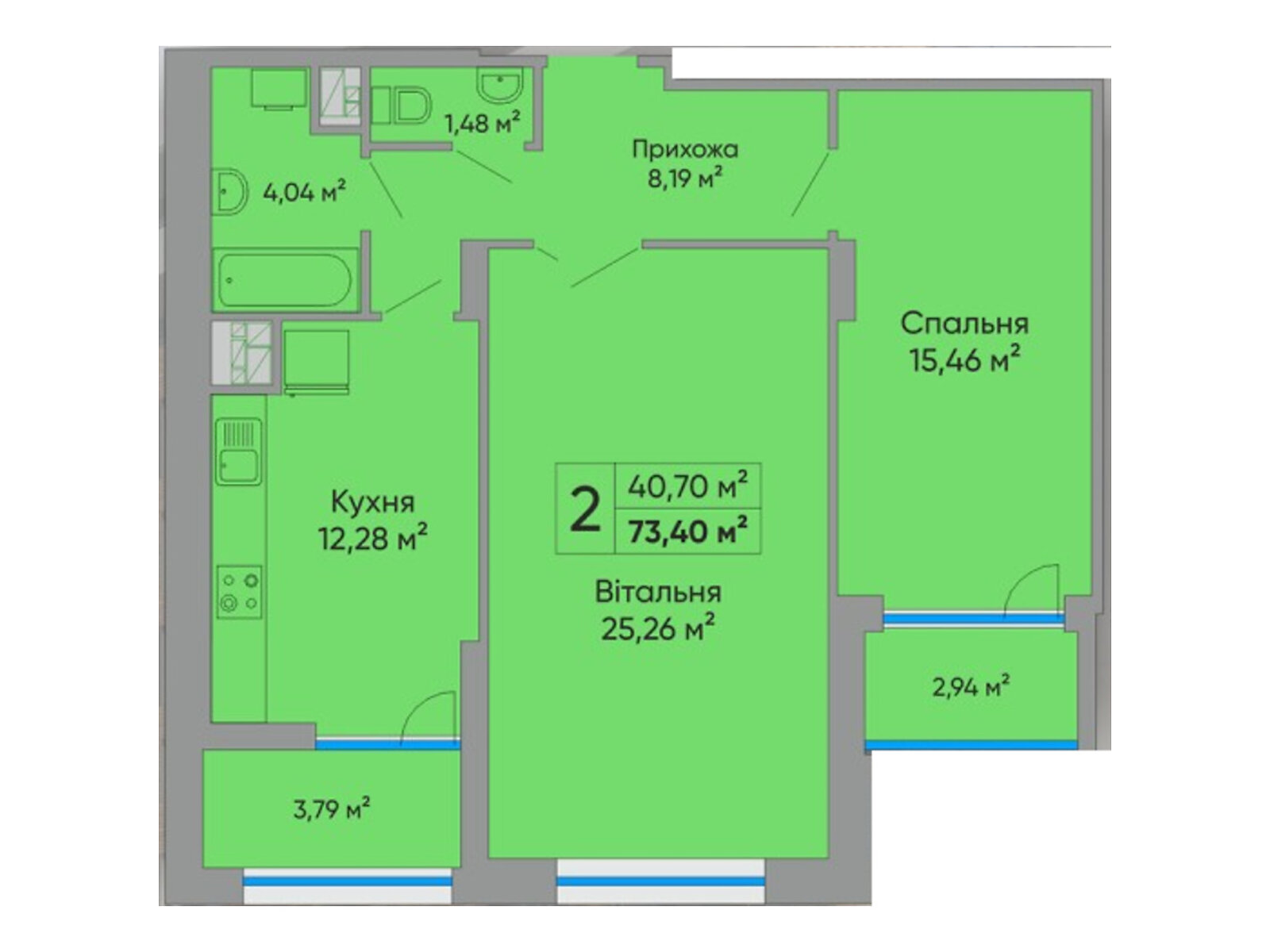 Продажа двухкомнатной квартиры в Тернополе, на ул. Торговица 19, район Центр фото 1