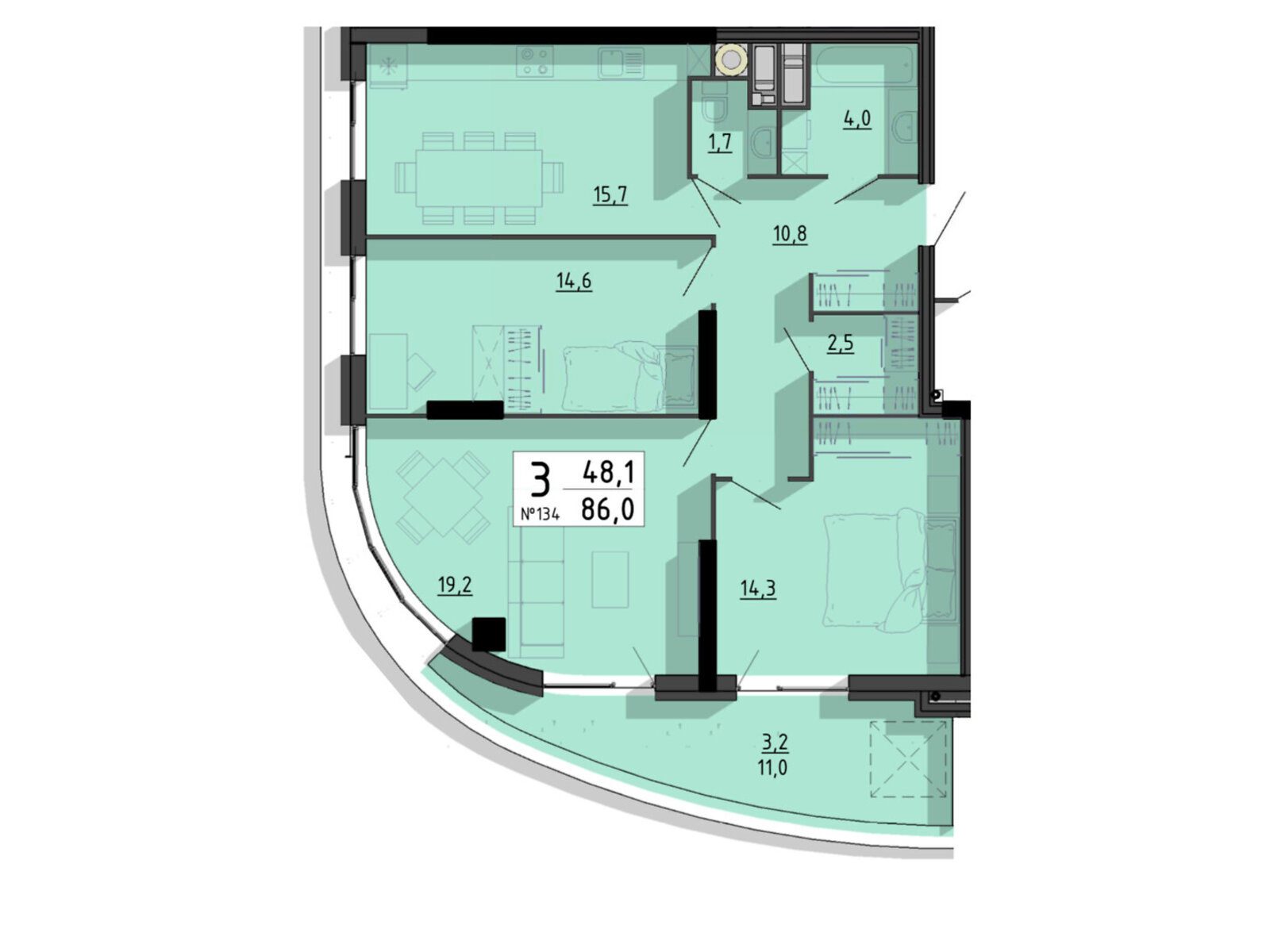 Продажа трехкомнатной квартиры в Тернополе, на ул. Билецкая 56, район Цыганская Гора фото 1 Продажа трехкомнатной квартиры в Тернополе, на ул. Билецкая 56, район Цыганская Гора фото 1