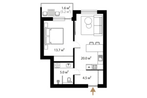 Продаж однокімнатної квартири в Ужгороді, на вул. Мальовнича 8, район БАМ фото 2 Продаж однокімнатної квартири в Ужгороді, на вул. Мальовнича 8, район БАМ фото 2