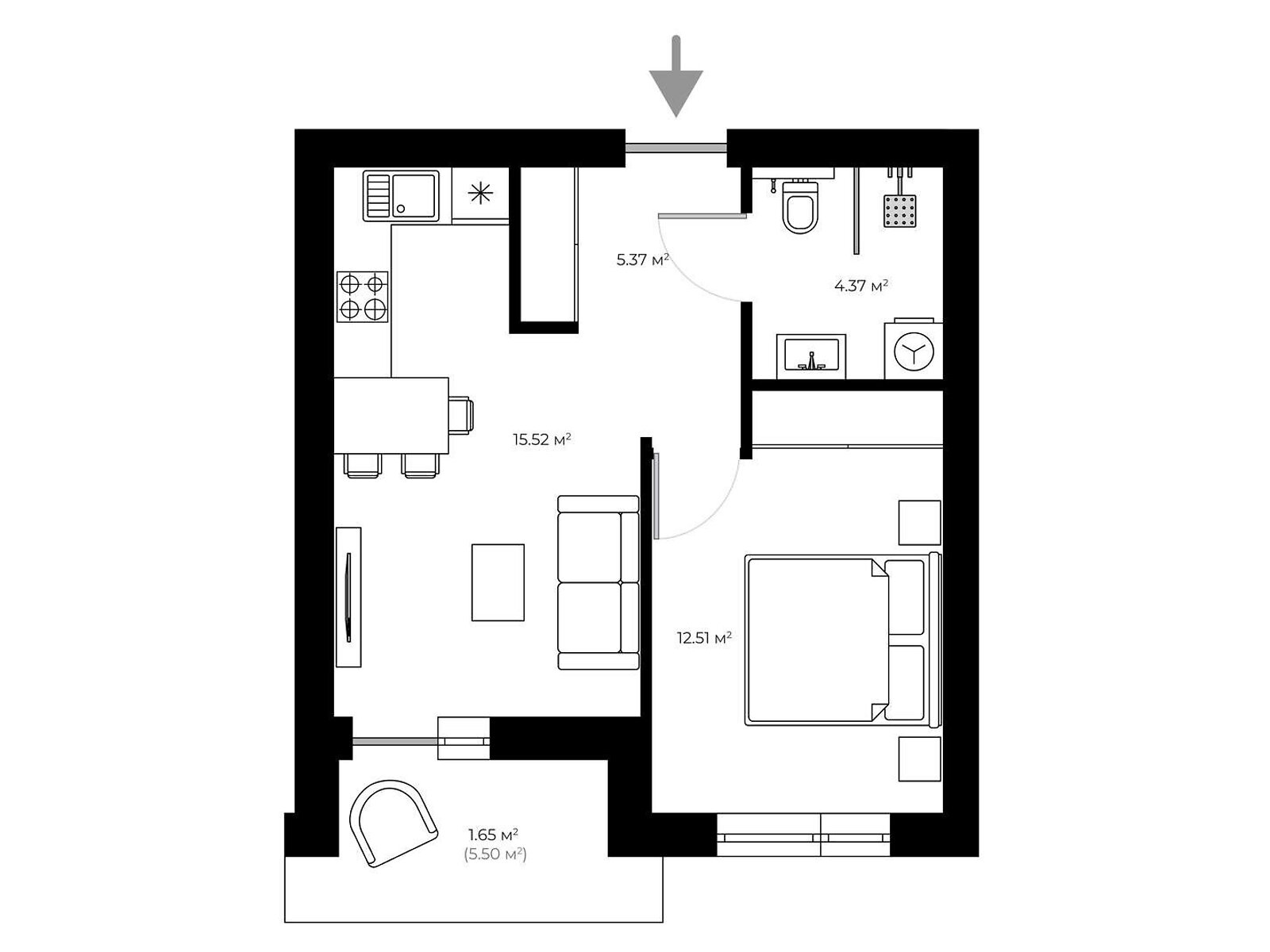 Продажа однокомнатной квартиры в Ужгороде, на ул. Живописная 1, район БАМ фото 1