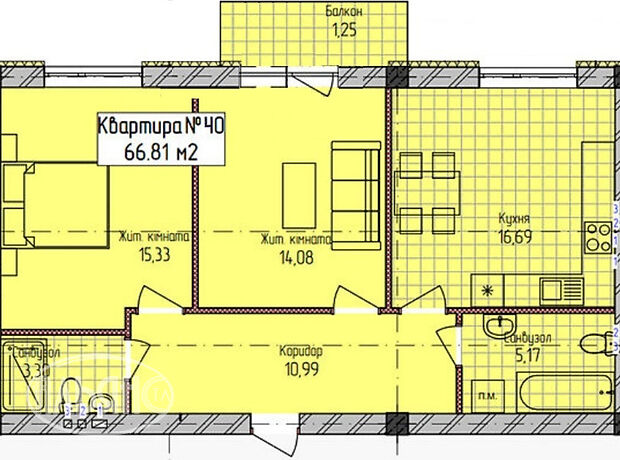 Продажа двухкомнатной квартиры в Ужгороде, на ул. Радищева, район Боздош фото 1 Продажа двухкомнатной квартиры в Ужгороде, на ул. Радищева, район Боздош фото 1