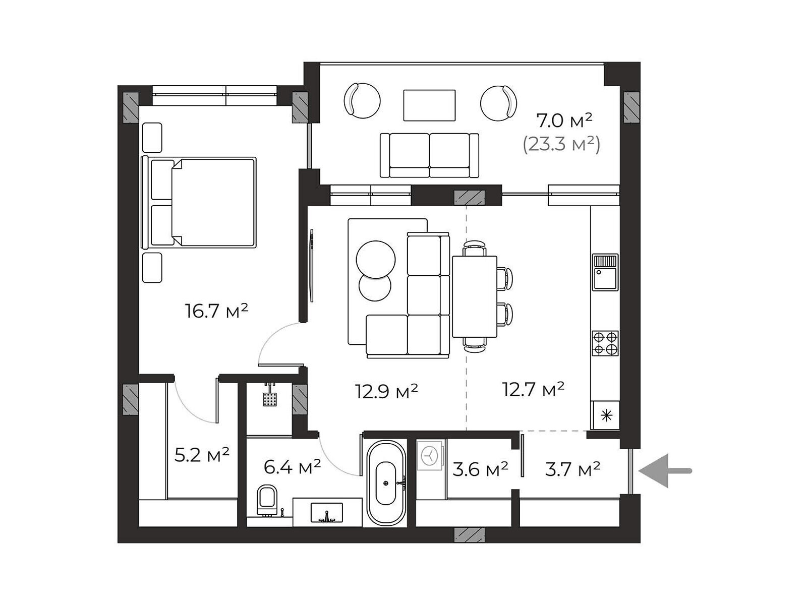 Продаж однокімнатної квартири в Ужгороді, на вул. Запорізька 1, район Червениця фото 1 Продаж однокімнатної квартири в Ужгороді, на вул. Запорізька 1, район Червениця фото 1