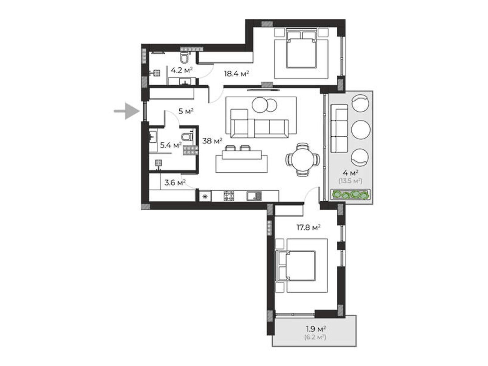 Продаж трикімнатної квартири в Ужгороді, на вул. Запорізька 1, район Червениця фото 1 Продаж трикімнатної квартири в Ужгороді, на вул. Запорізька 1, район Червениця фото 1