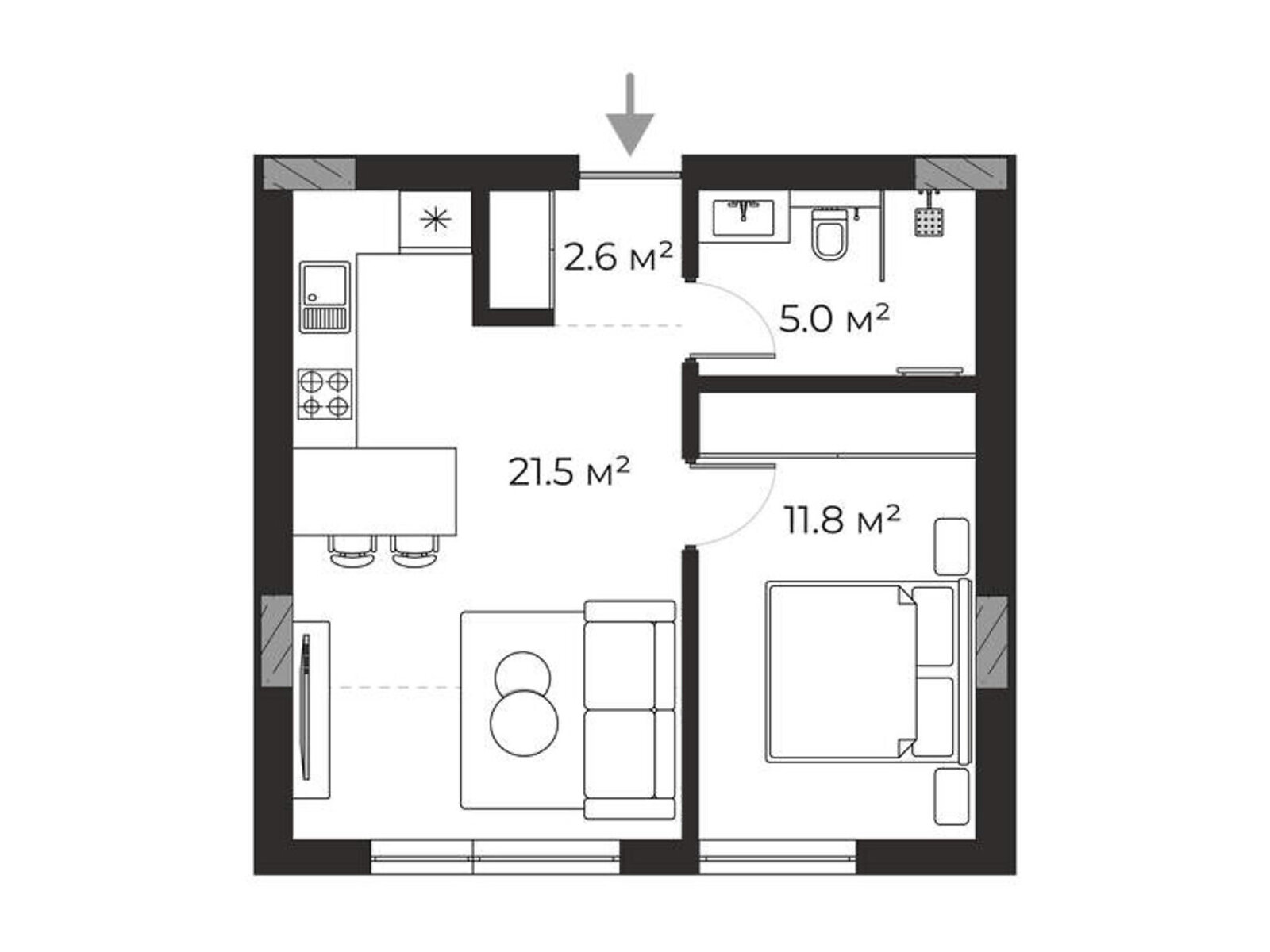 Продаж однокімнатної квартири в Ужгороді, на вул. Запорізька 1, район Червениця фото 1 Продаж однокімнатної квартири в Ужгороді, на вул. Запорізька 1, район Червениця фото 1