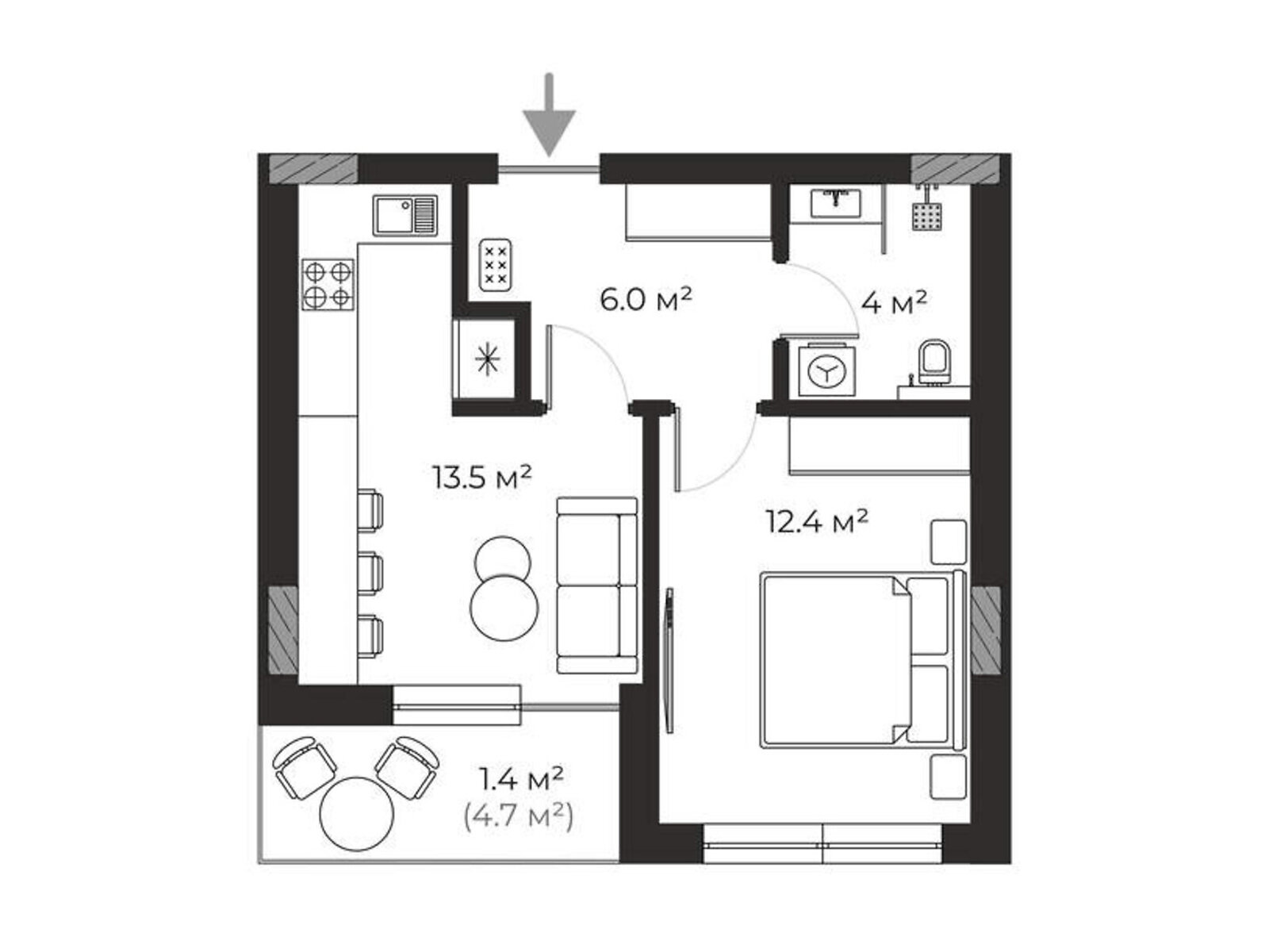 Продаж однокімнатної квартири в Ужгороді, на вул. Запорізька 1, район Червениця фото 1 Продаж однокімнатної квартири в Ужгороді, на вул. Запорізька 1, район Червениця фото 1
