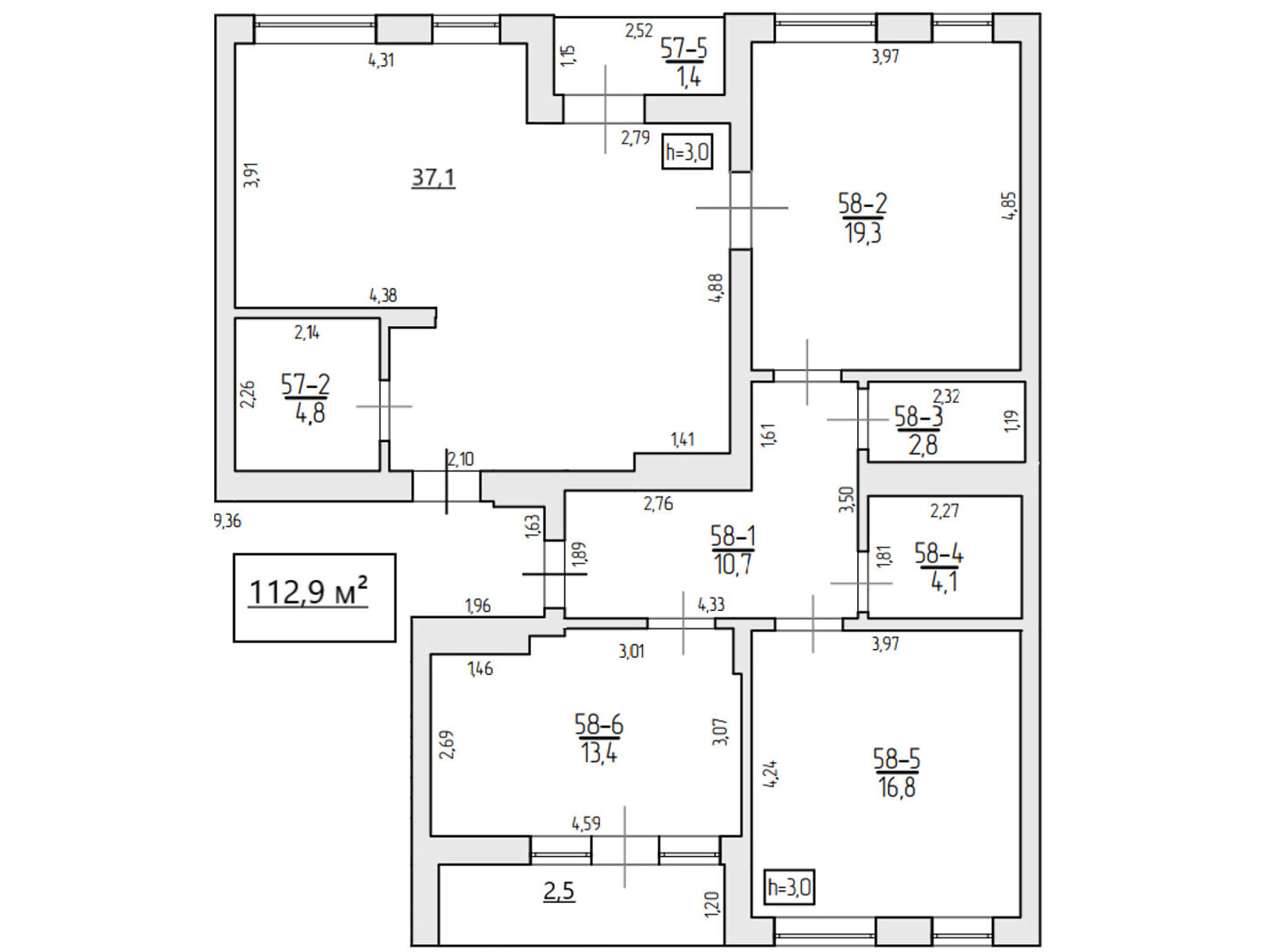 Продажа трехкомнатной квартиры в Ужгороде, на ул. Капушанская 150, фото 1