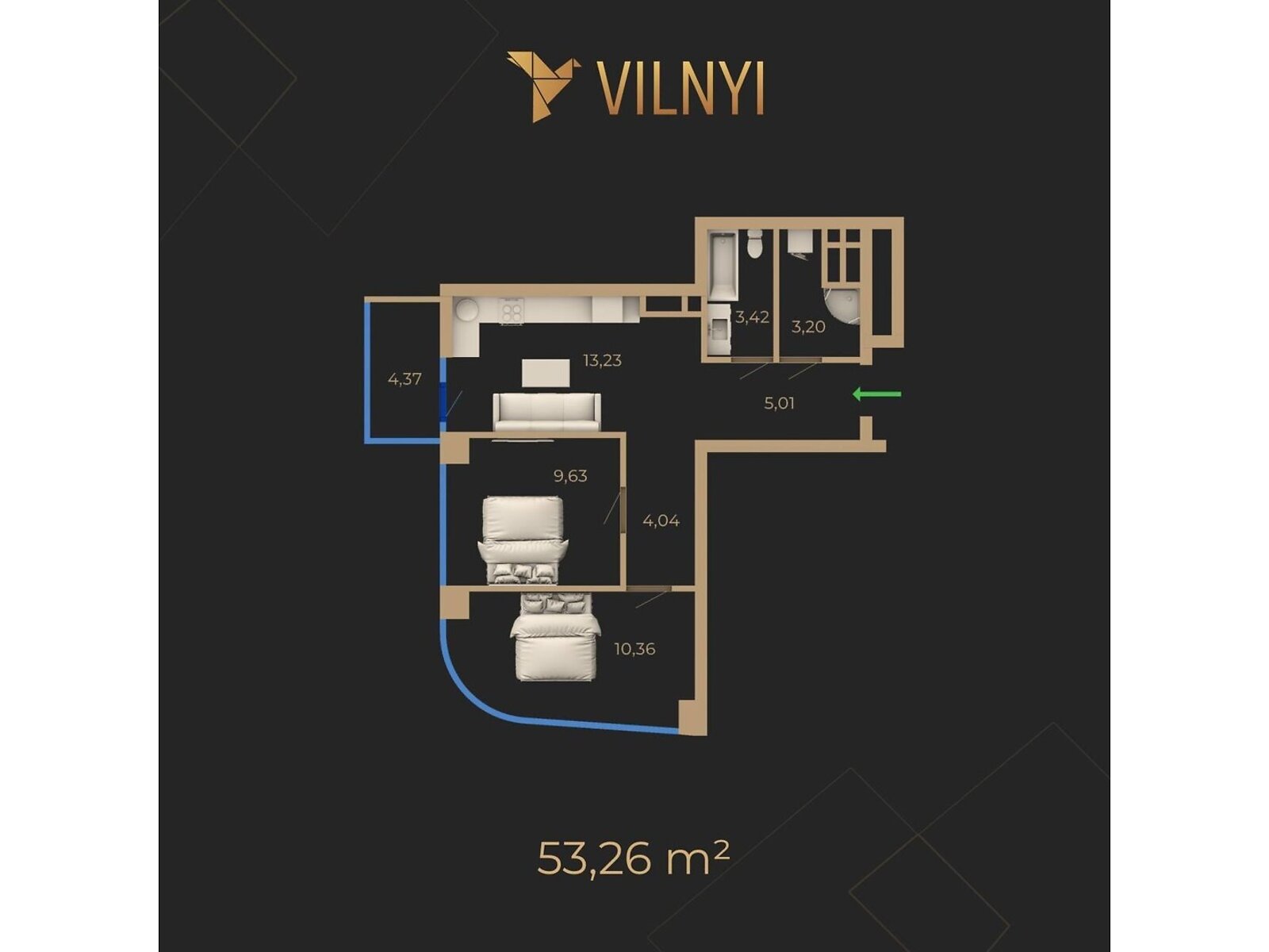 Продажа двухкомнатной квартиры в Ужгороде, на ул. Грушевского 4А, район Новый фото 1