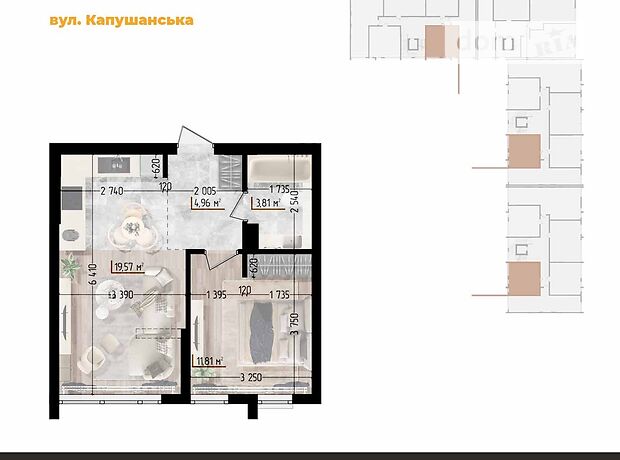 Продажа однокомнатной квартиры в Ужгороде, на ул. Капушанская район Новый фото 1 Продажа однокомнатной квартиры в Ужгороде, на ул. Капушанская район Новый фото 1