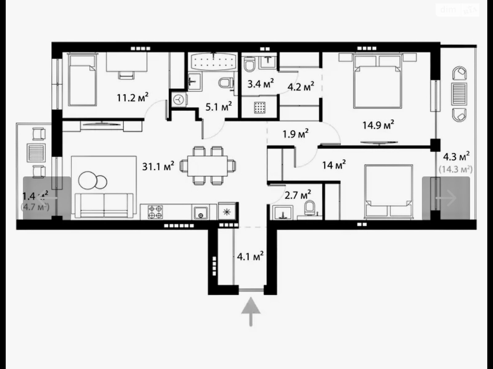 Продажа трехкомнатной квартиры в Ужгороде, на ул. Легоцкого 80 корпус 1, кв. 35, район Новый фото 1 Продажа трехкомнатной квартиры в Ужгороде, на ул. Легоцкого 80 корпус 1, кв. 35, район Новый фото 1
