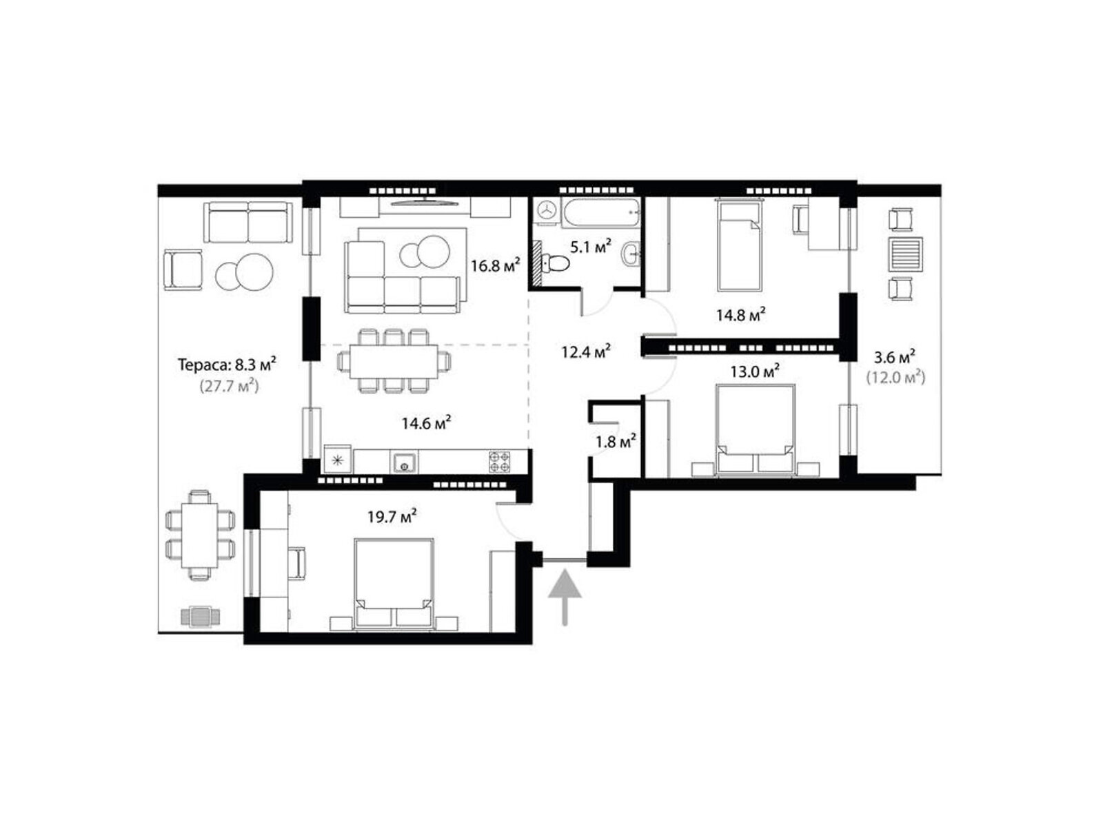 Продажа трехкомнатной квартиры в Ужгороде, на ул. Легоцкого 80, район Новый фото 1