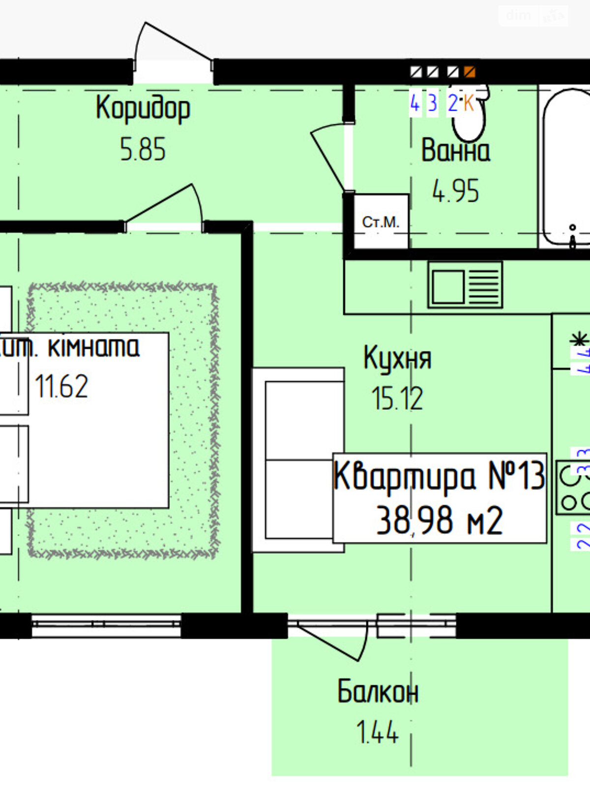 Продажа однокомнатной квартиры в Ужгороде, на ул. Загорская 188, район Садовый фото 1