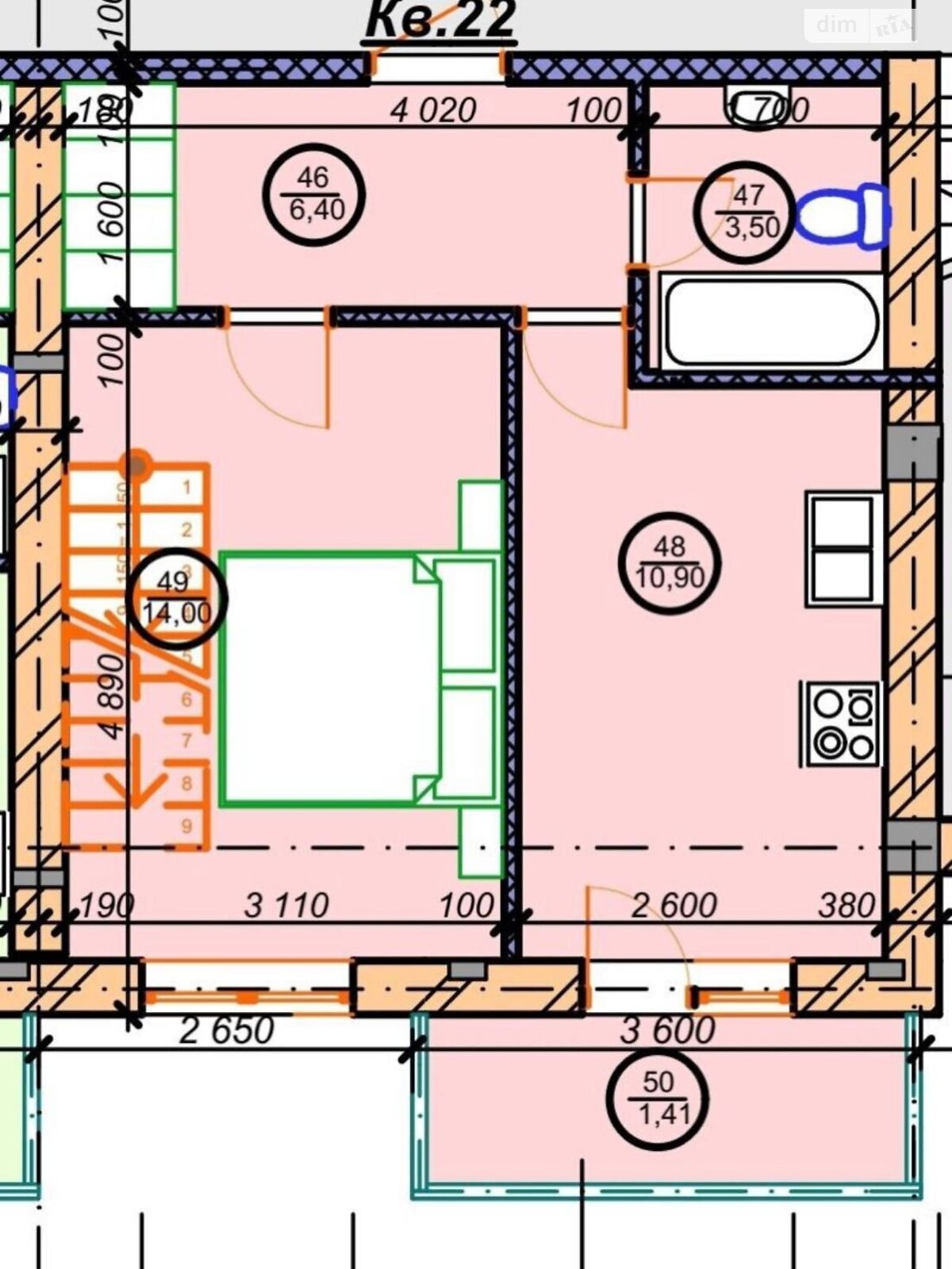 Продажа однокомнатной квартиры в Ужгороде, на ул. Еньковская, район Садовый фото 1