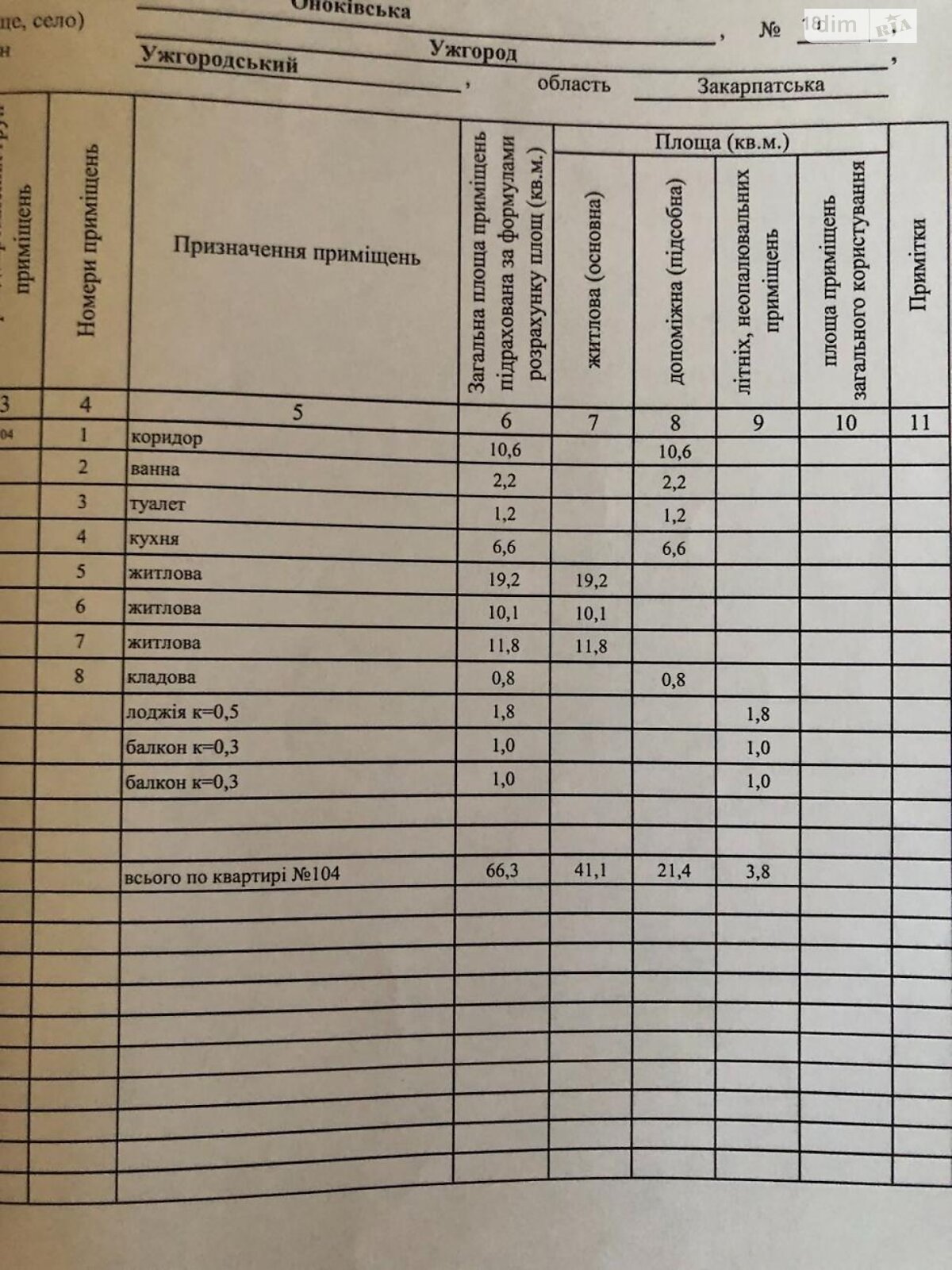 Продажа трехкомнатной квартиры в Ужгороде, на ул. Оноковская 18, район Шахта фото 1