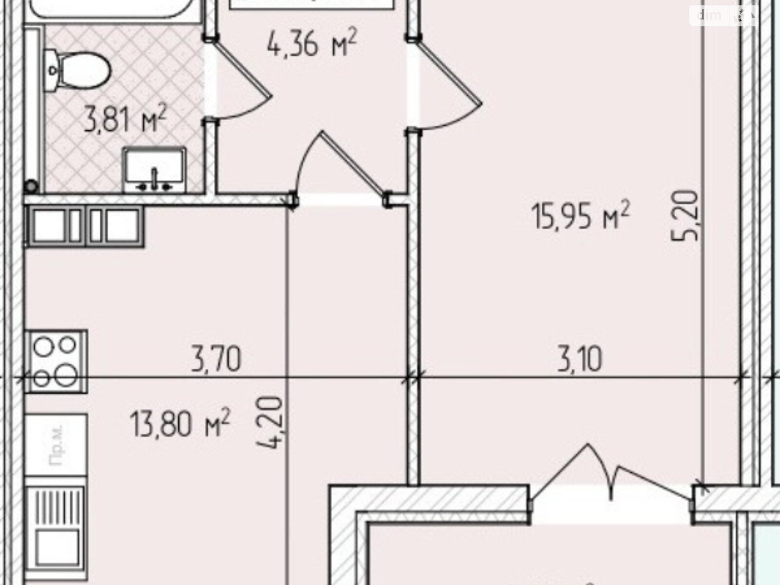 Продажа однокомнатной квартиры в Ужгороде, на ул. Минайская 16, район Станцийный фото 1