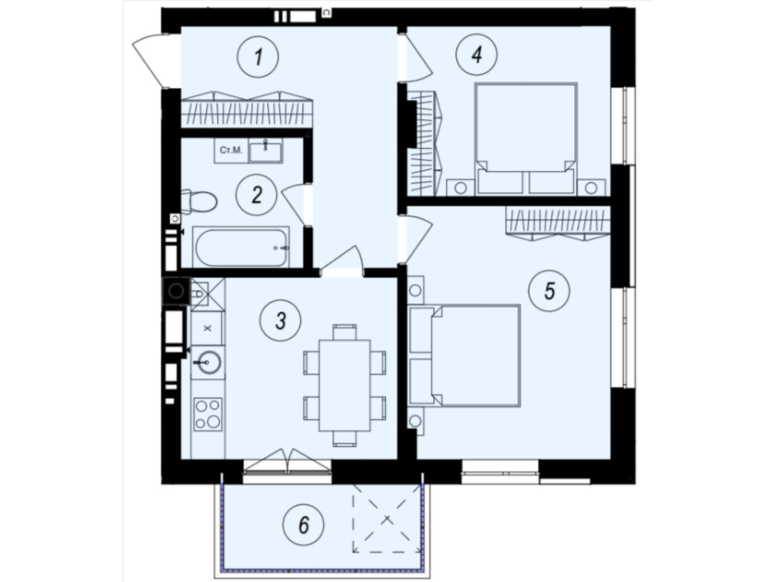 Продажа однокомнатной квартиры в Ужгороде, на ул. Тлехаса 89А, фото 1