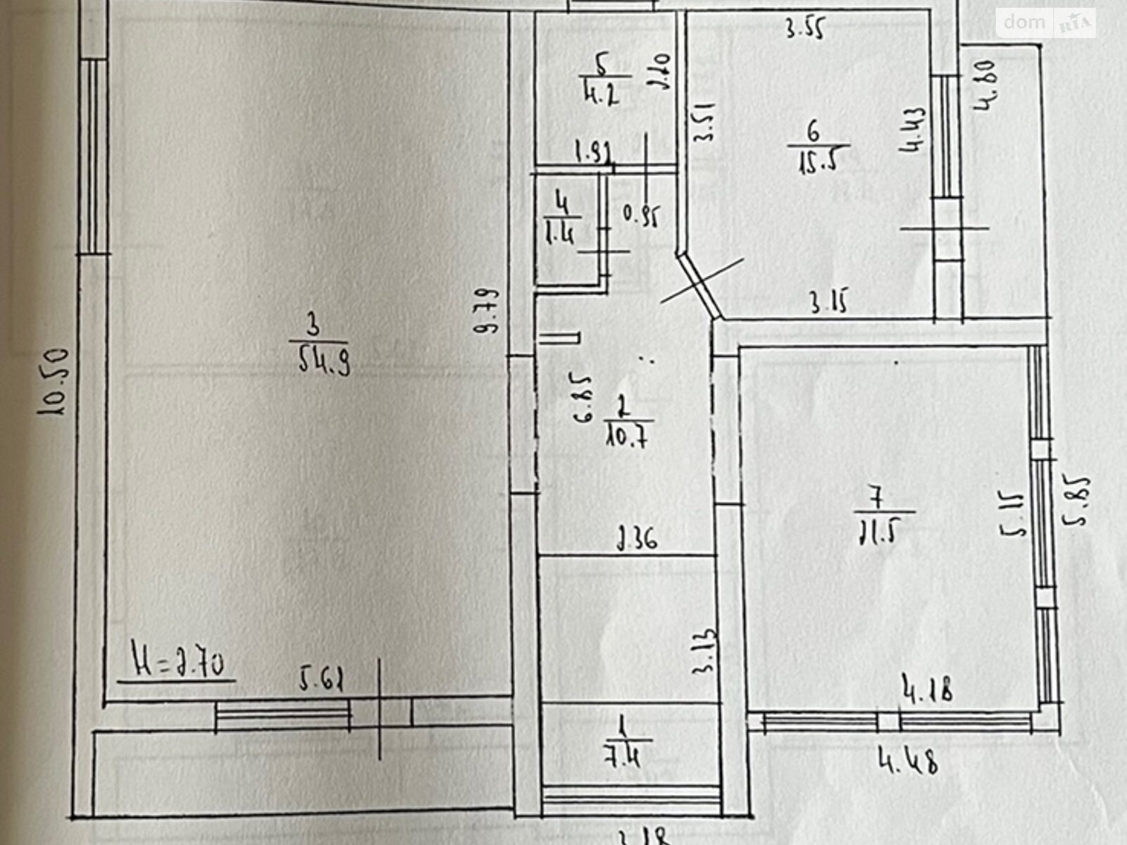 Продажа семикомнатной квартиры в Ужгороде, на Проместа 6, район Восточный фото 1