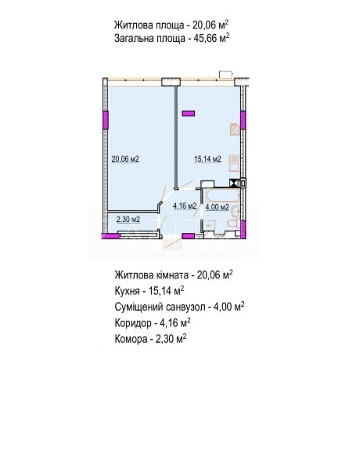 Продажа однокомнатной квартиры в Умани, на ул. Крепостная, район Умань фото 1