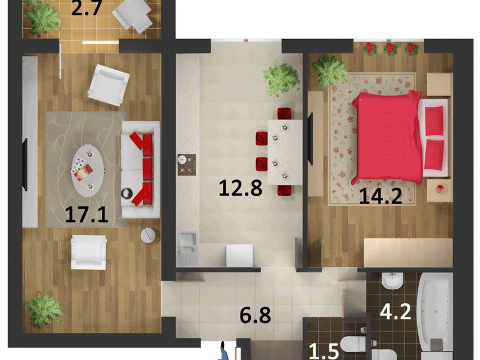 Продажа двухкомнатной квартиры в Василькове, на ул. Декабристов 151/5, район Васильков фото 1