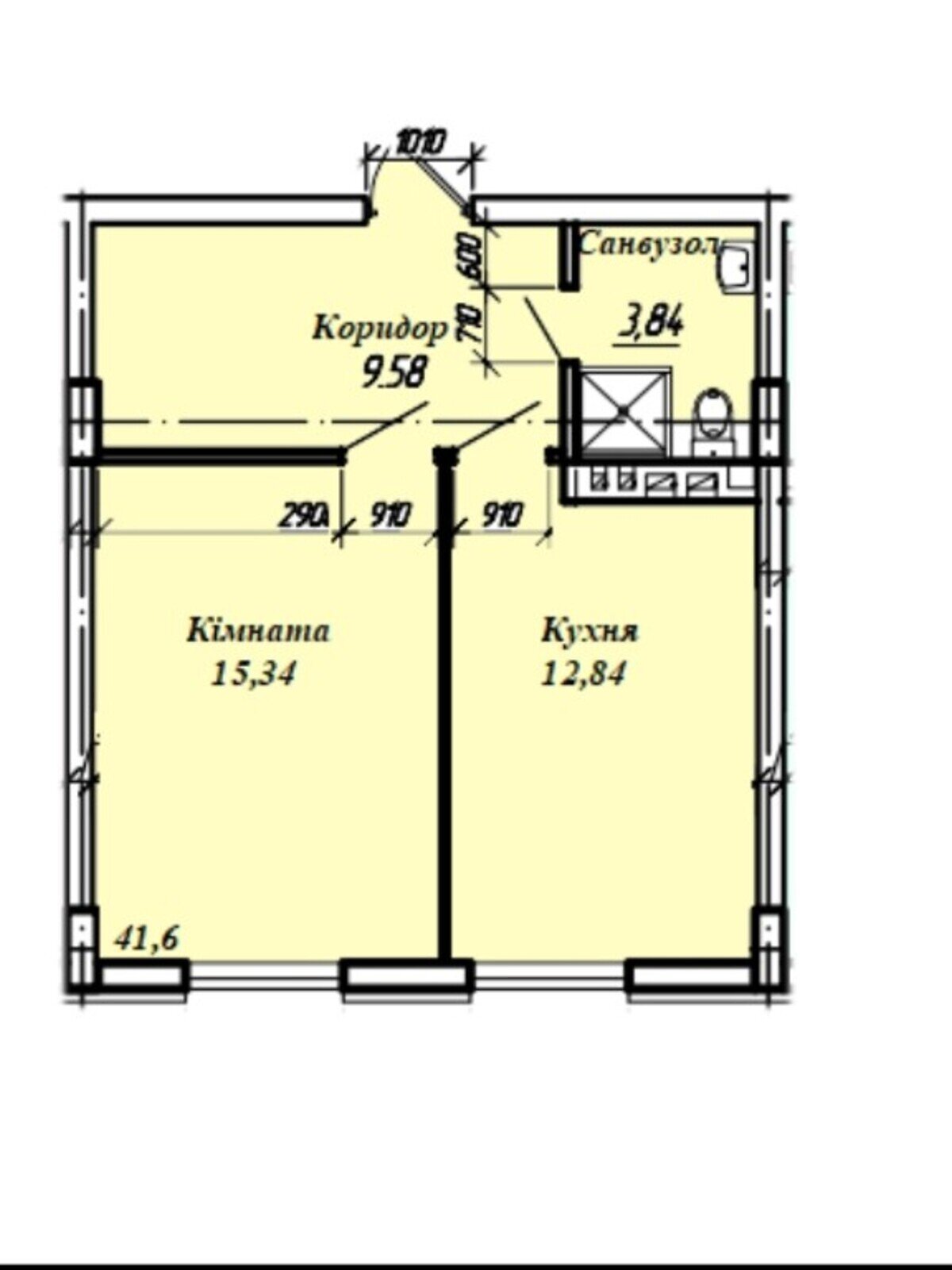 Продажа однокомнатной квартиры в Великих Гаях, на Підволочиське шосе, фото 1
