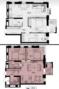 Продажа двухкомнатной квартиры в Виннице, на пер. Кирпичный 12, район Кумбары фото 2