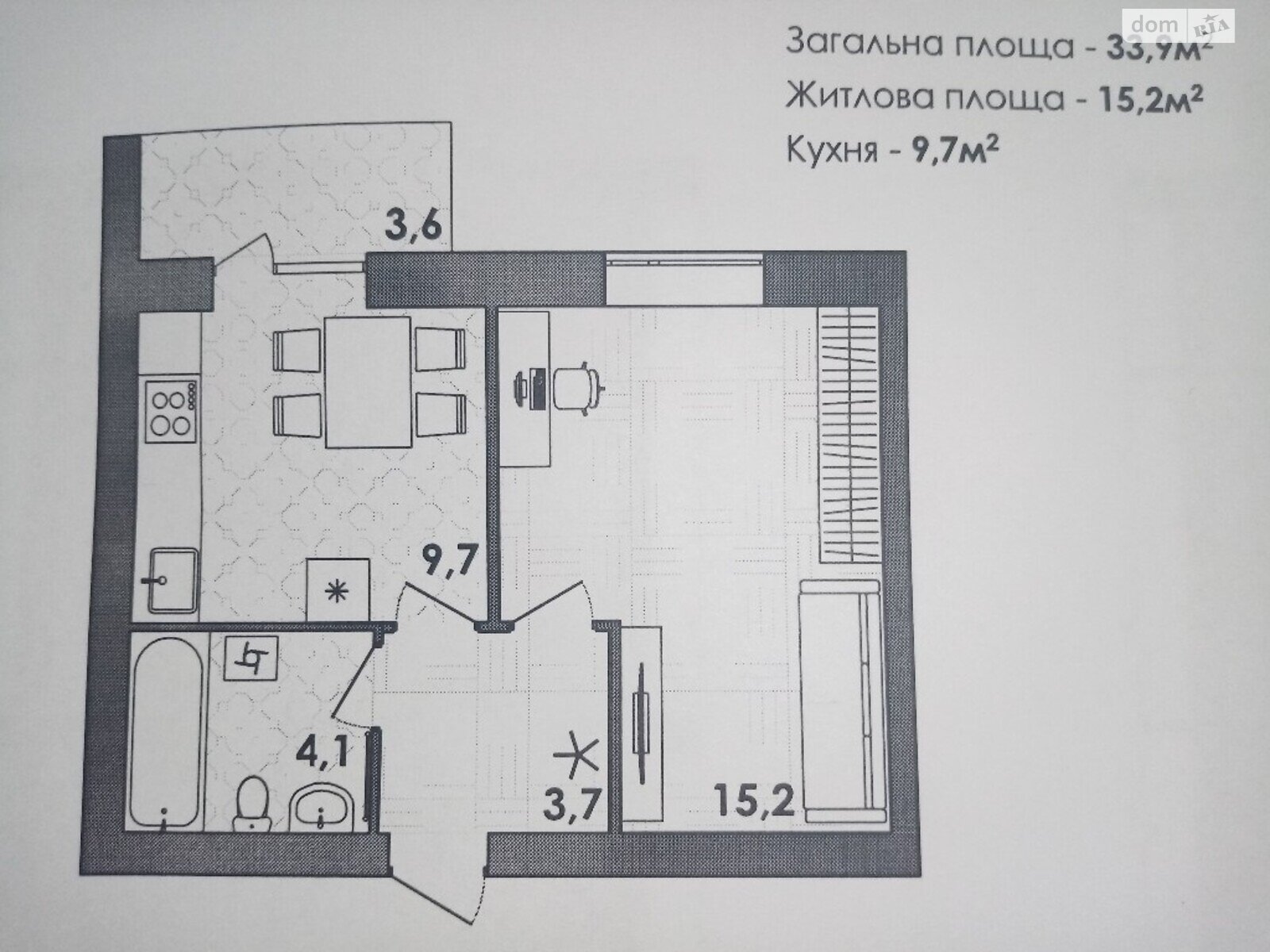 Продаж однокімнатної квартири в Луці-Мелешківській, на шосе Тиврівське 51Б, фото 1