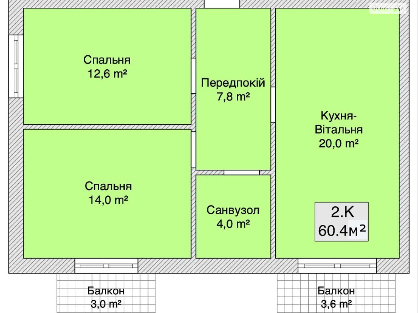 Продаж двокімнатної квартири в Вінниці, на пров. Наскрізний, район Слов'янка фото 1