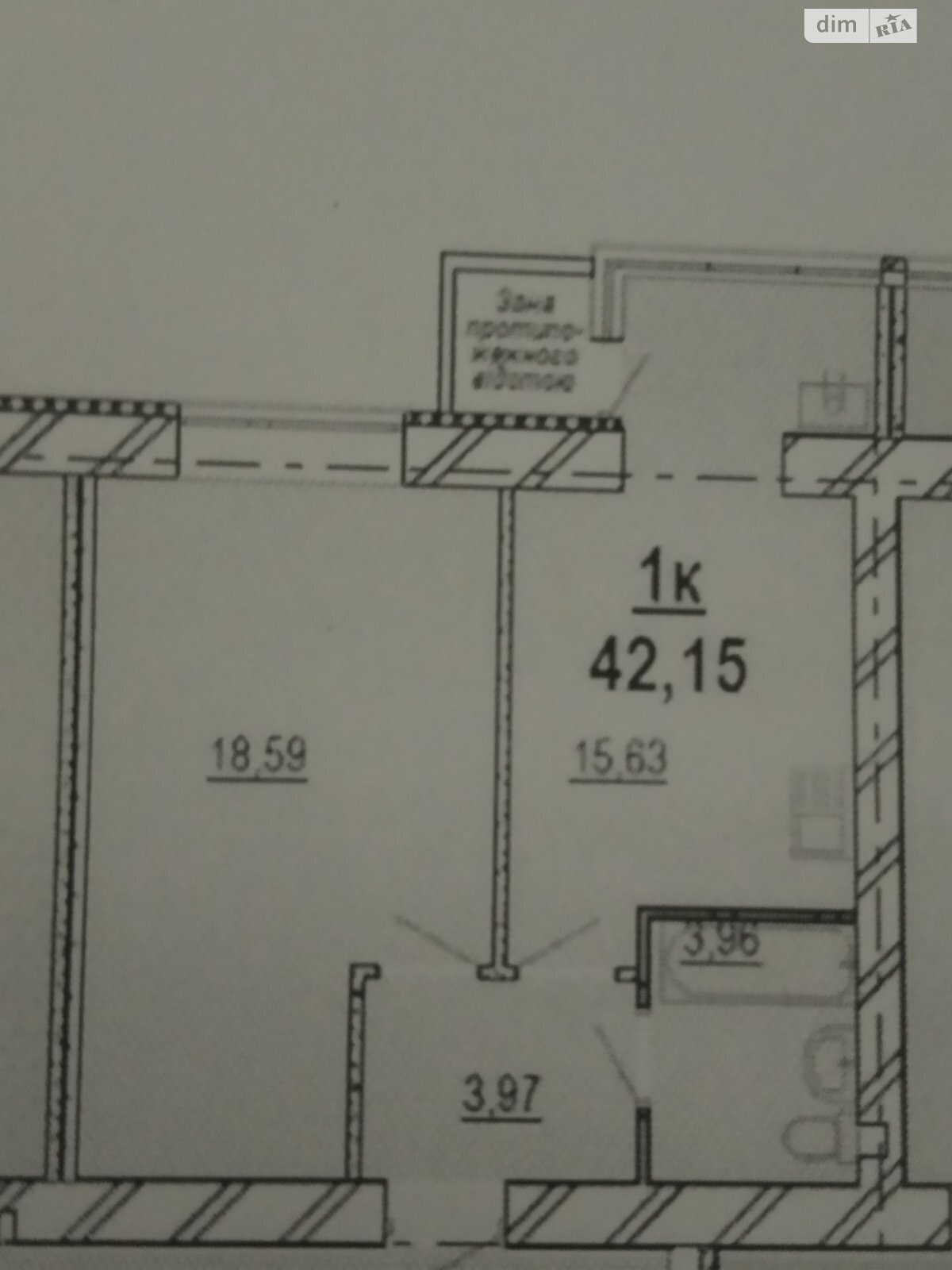 Продаж однокімнатної квартири в Вінниці, на вул. Костя Широцького 5А, кв. 33, район Старе місто фото 1