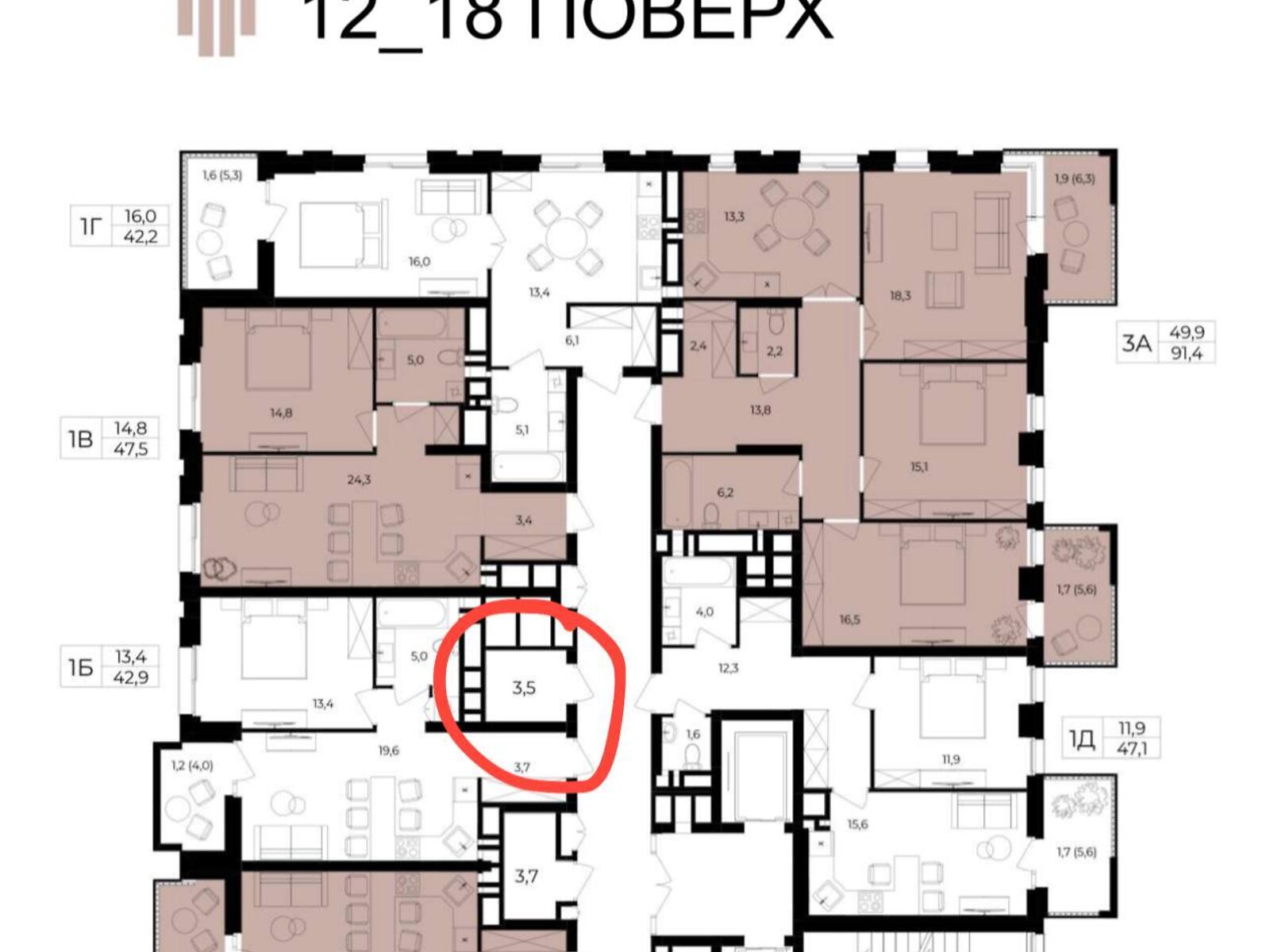 Продажа трехкомнатной квартиры в Виннице, на пер. Кирпичный 18 корпус 4, район Центр фото 1 Продажа трехкомнатной квартиры в Виннице, на пер. Кирпичный 18 корпус 4, район Центр фото 1