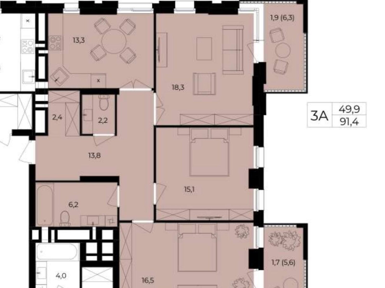 Продажа трехкомнатной квартиры в Виннице, на пер. Кирпичный 18 корпус 4, район Центр фото 1 Продажа трехкомнатной квартиры в Виннице, на пер. Кирпичный 18 корпус 4, район Центр фото 1