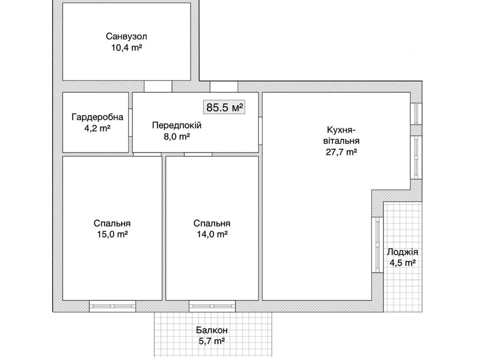 Продажа двухкомнатной квартиры в Виннице, на ул. Князей Кориатовичей 44, район Центр фото 1