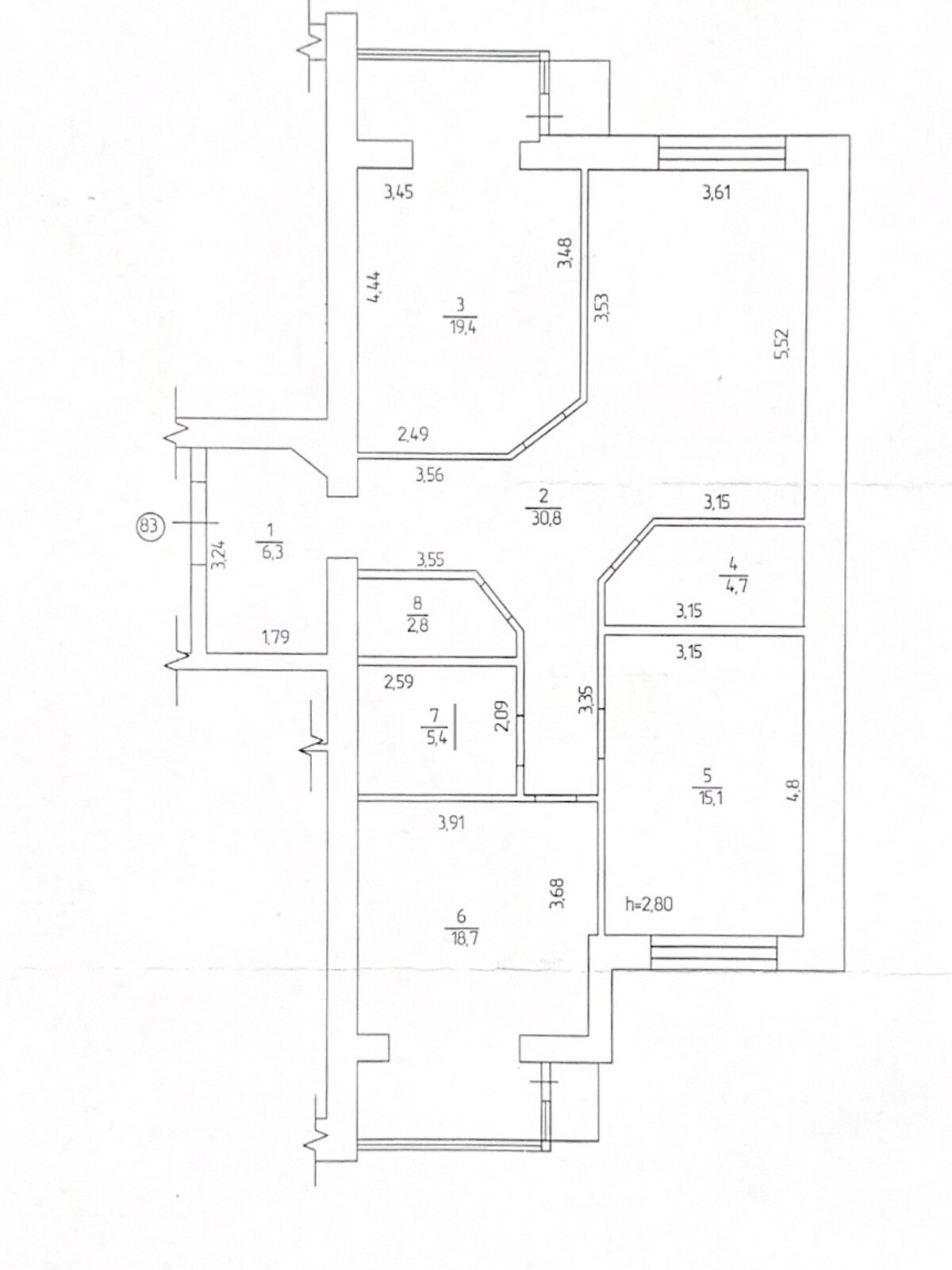 Продажа трехкомнатной квартиры в Виннице, на ул. Монастырская 41, район Центр фото 1