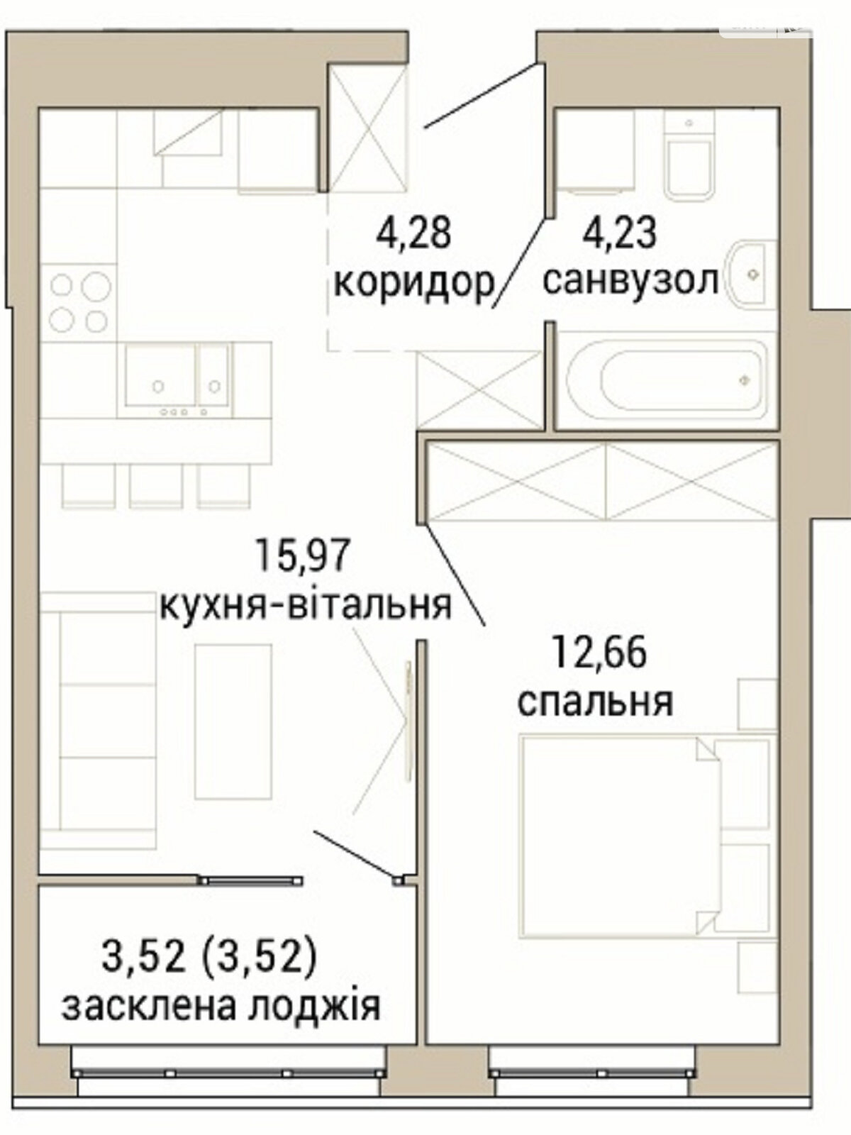 Продаж однокімнатної квартири в Вінниці, на шосе Барське 1А, район Вишенька фото 1