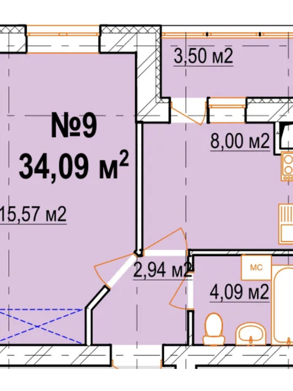 Продаж однокімнатної квартири в Вінниці, на вул. Одеська 3, район Вишенька фото 1