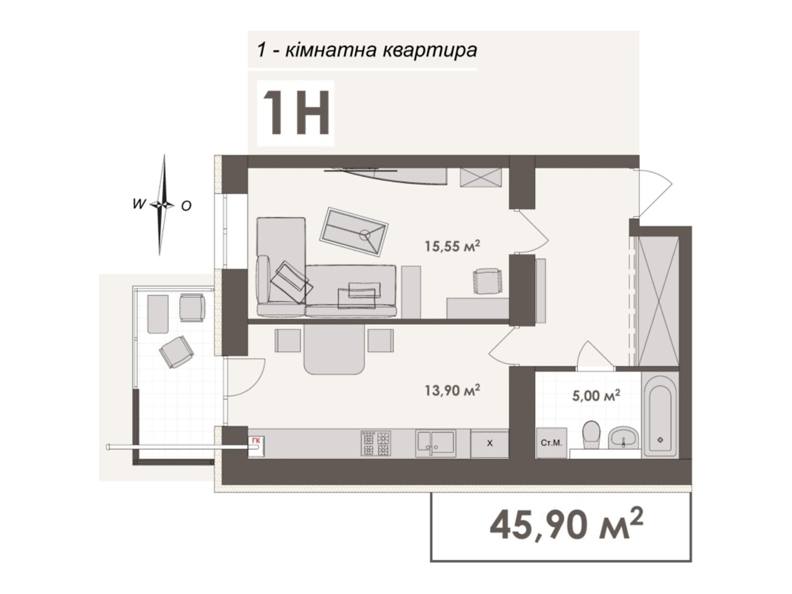 Продажа однокомнатной квартиры в Виннице, на ул. Стрелецкая 23, район Замостянский фото 1