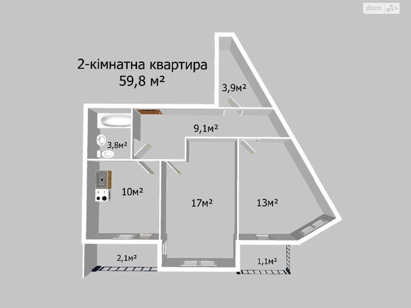 Продажа двухкомнатной квартиры в Зарванцах, на ул. Озерная, фото 1