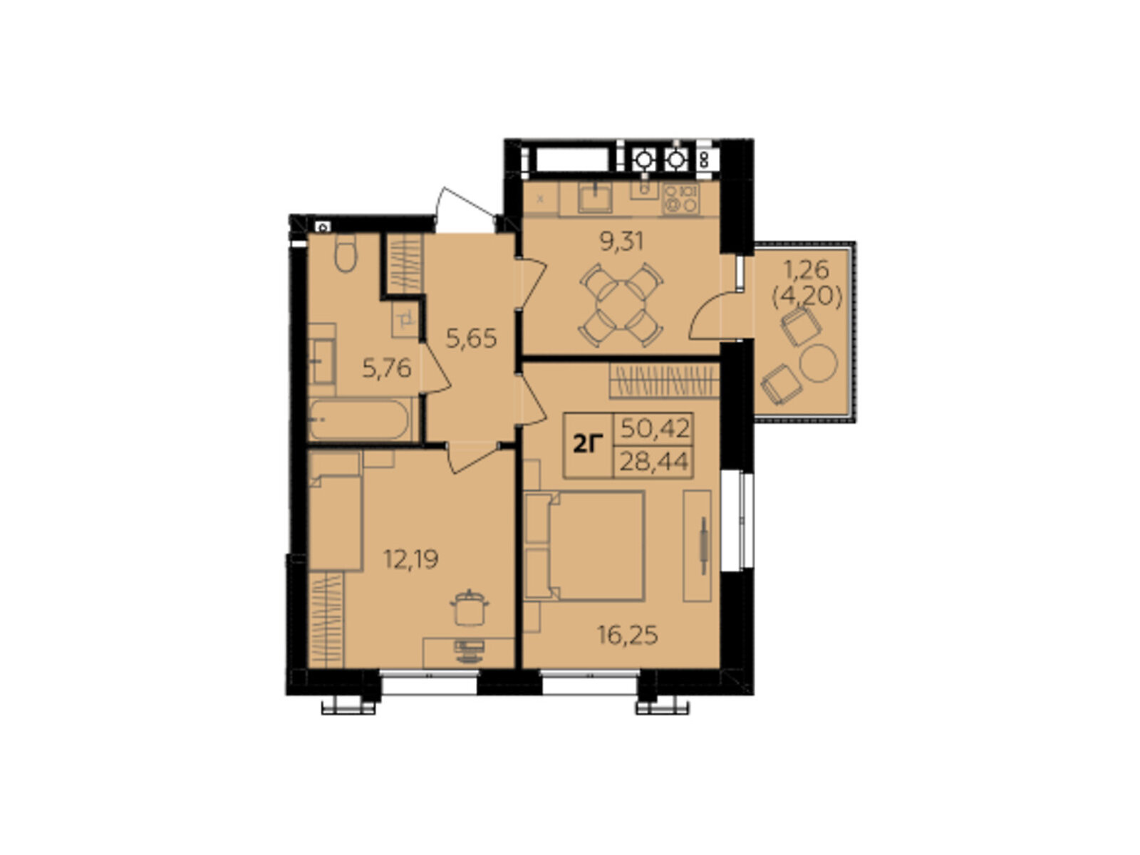 Продажа двухкомнатной квартиры в Винницких Хуторах, на шоссе Немировское 94Е, фото 1 Продажа двухкомнатной квартиры в Винницких Хуторах, на шоссе Немировское 94Е, фото 1