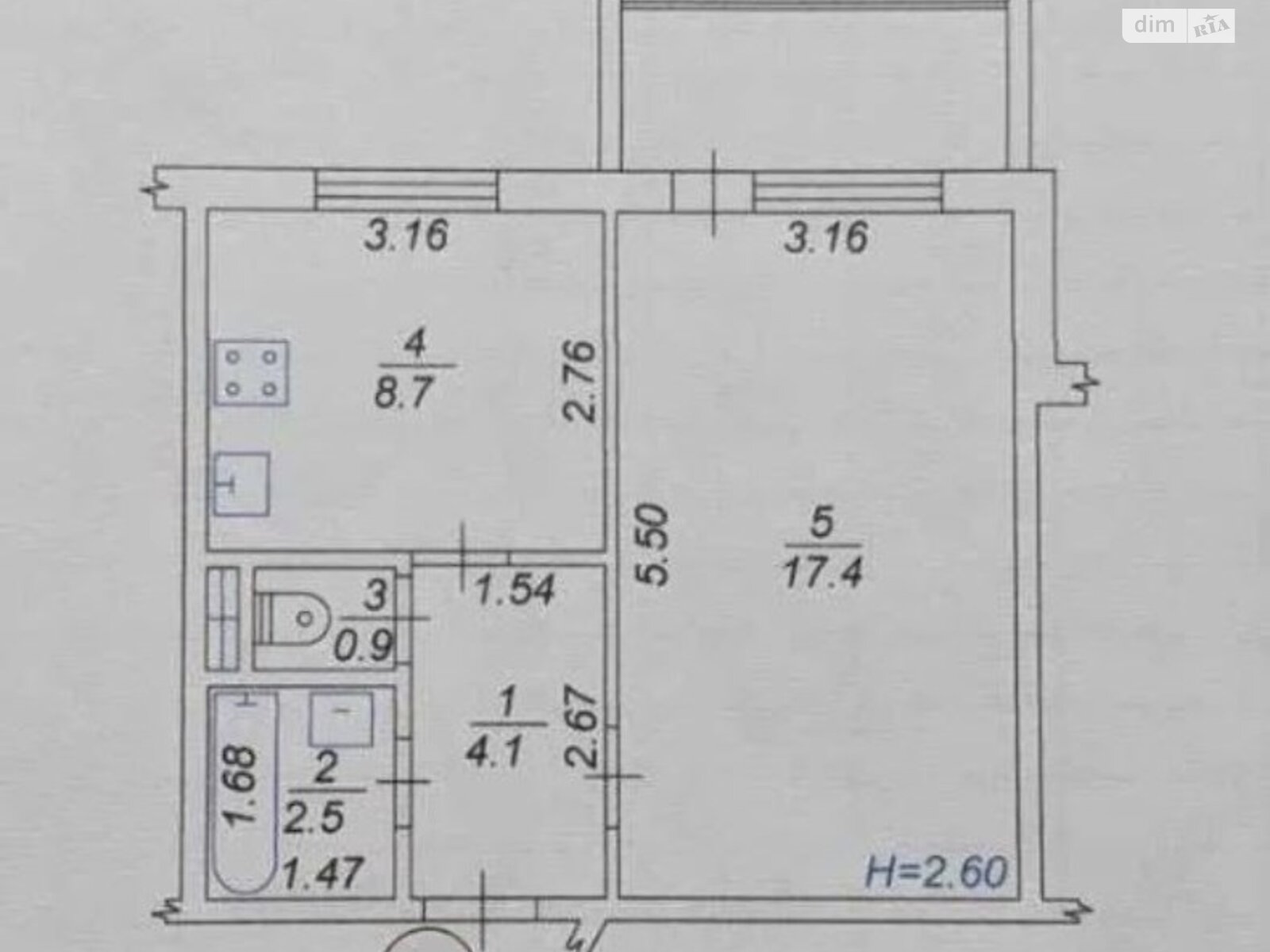 Продажа однокомнатной квартиры в Вишневом, на ул. Витянская 4А, фото 1