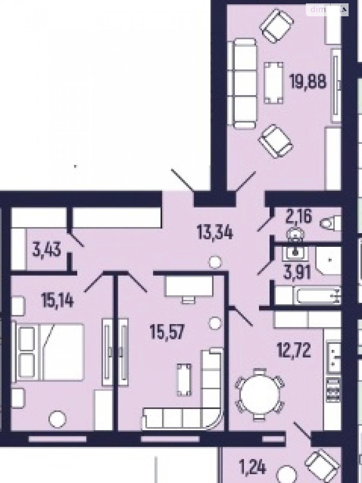 Продажа трехкомнатной квартиры в Загвоздье, на ул. Береговая 1, фото 1