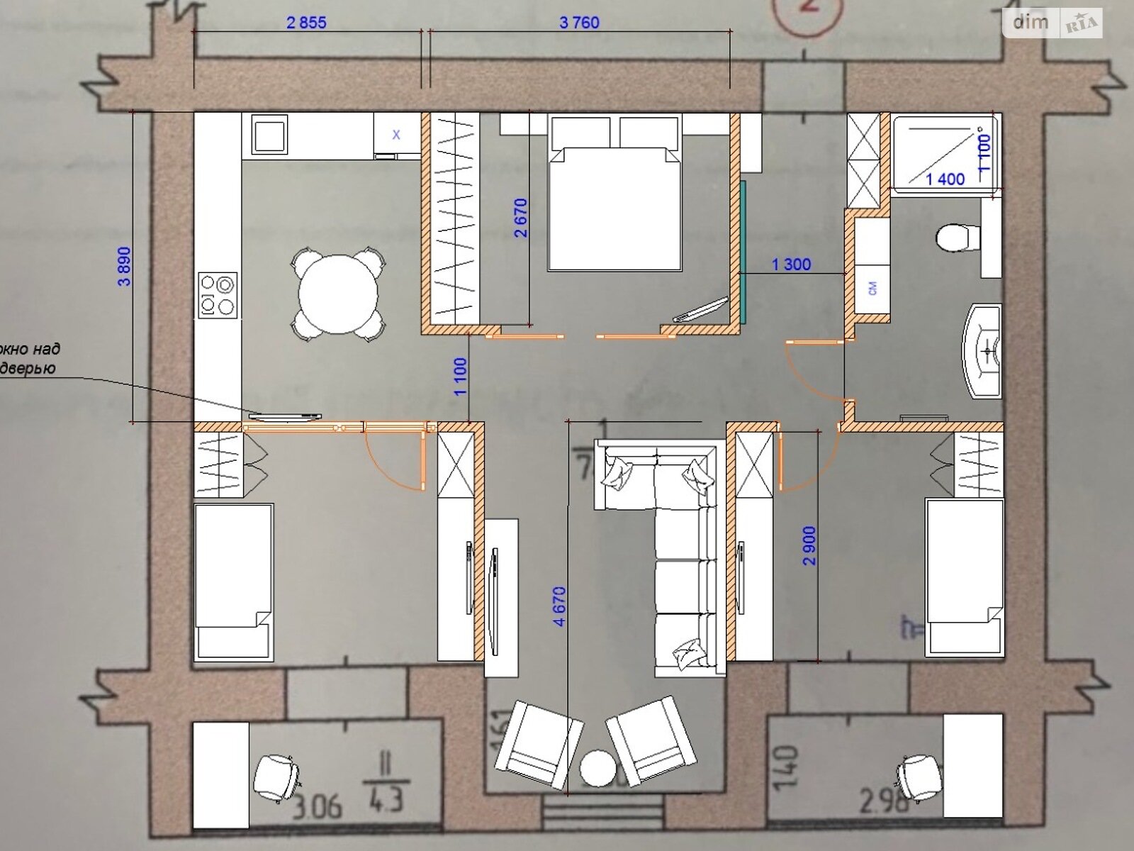 Продажа однокомнатной квартиры в Запорожье, на ул. Петра Сагайдачного 1В, район Бородинский фото 1