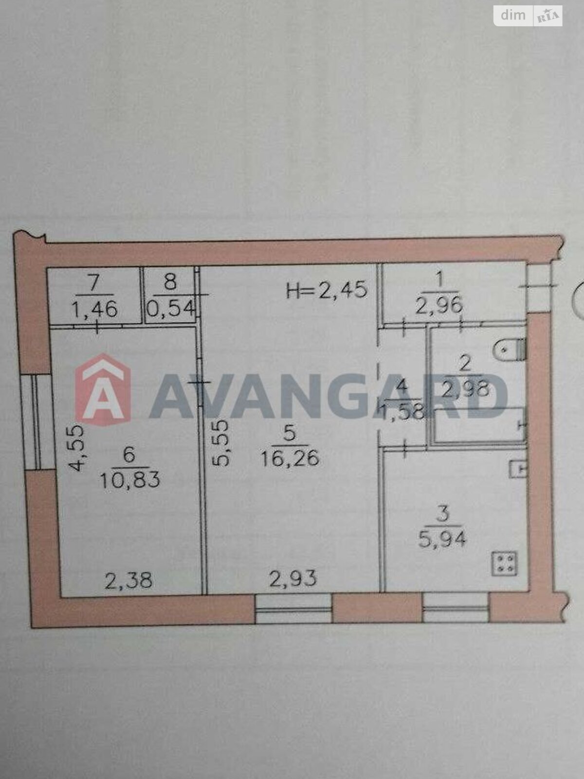 Продажа двухкомнатной квартиры в Запорожье, на ул. Сергея Синенко 53, район Днепровский (Ленинский) фото 1