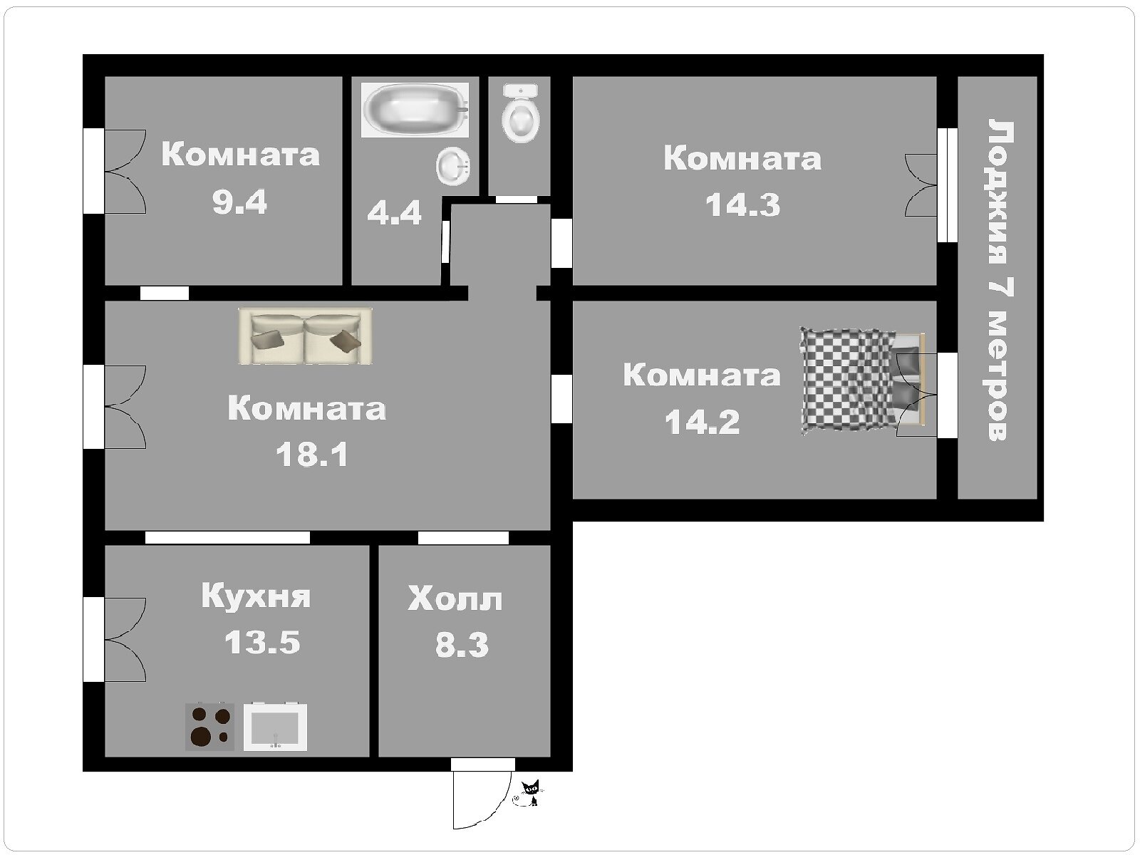 Продажа четырехкомнатной квартиры в Запорожье, на ул. Рубана, район Хортицкий фото 1