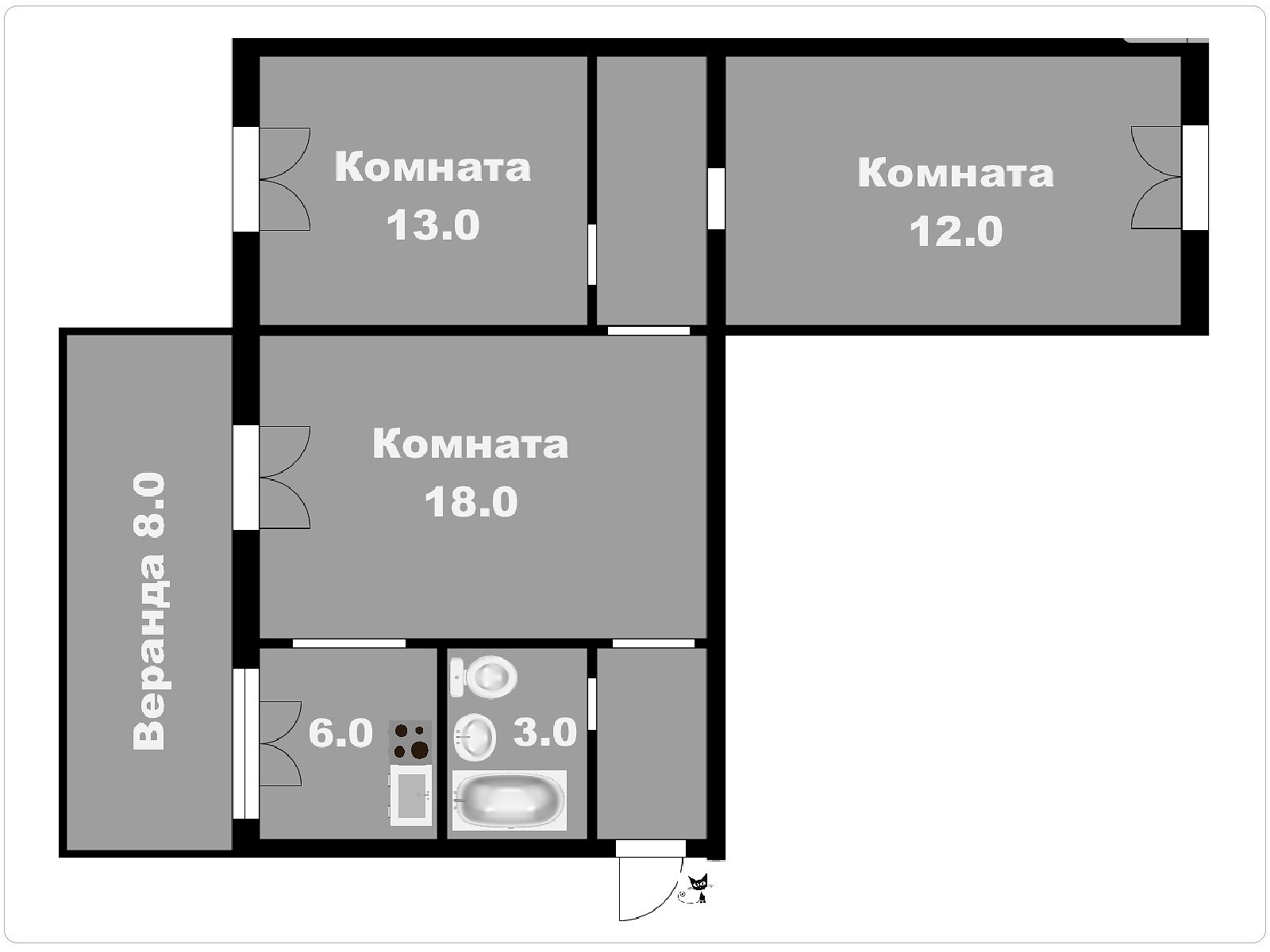 Продажа трехкомнатной квартиры в Запорожье, на ул. Сытова, район Коммунарский фото 1